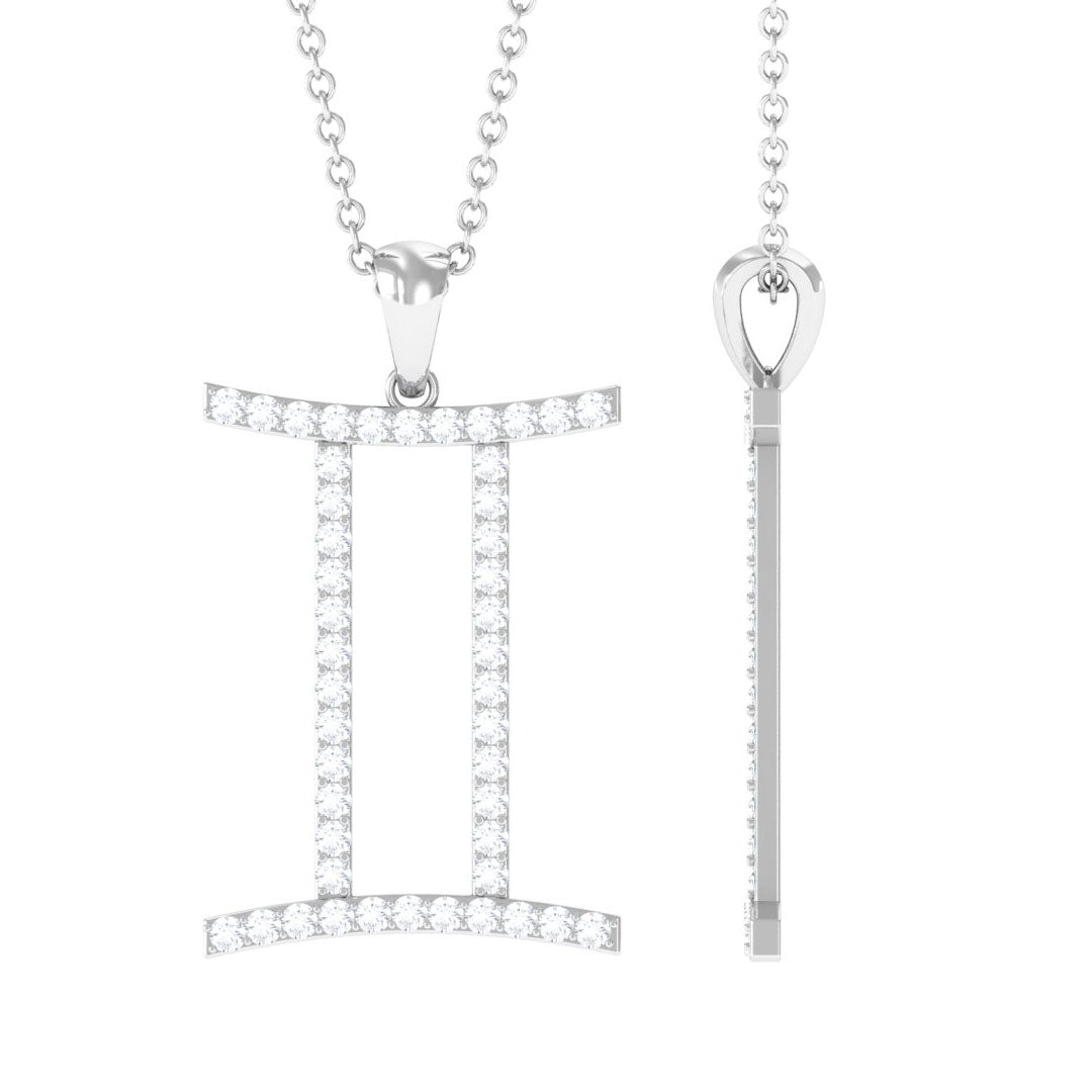 Gemini Necklace with Certified Lab Grown Diamond