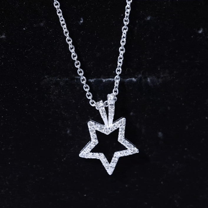 Certified Moissanite Star Shape Pendant D-VS1 - Rosec Jewels