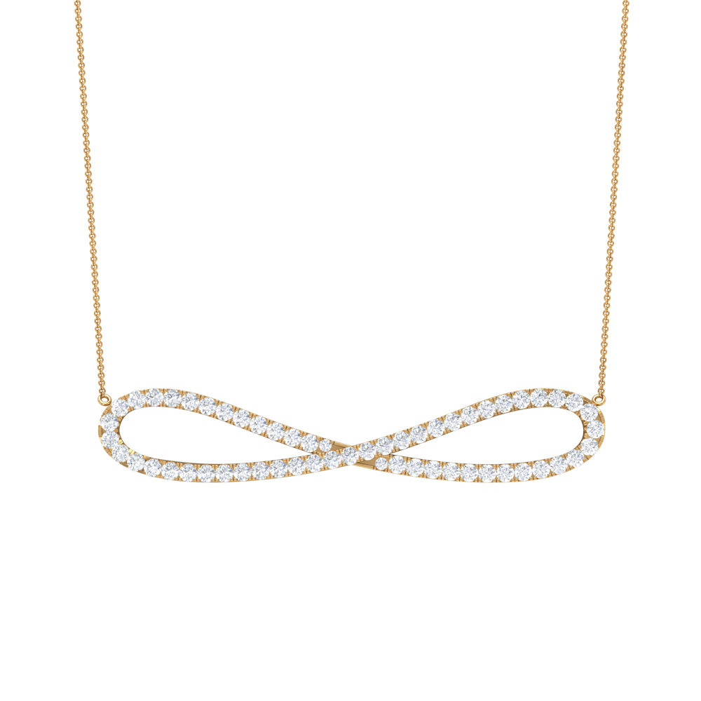 Rosec Jewels-Diamond Infinity Pendant Necklace For Women