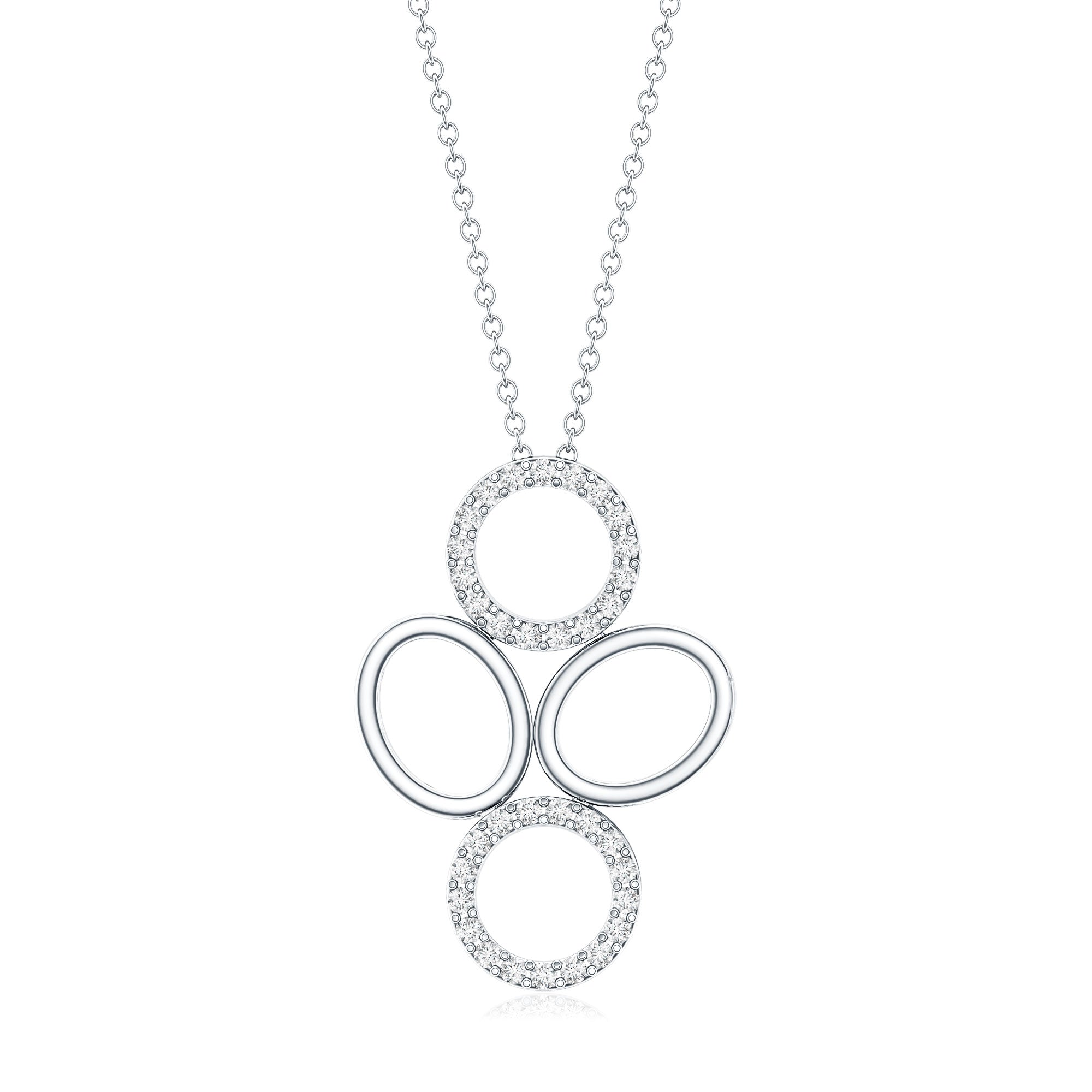 Certified Diamond Contemporary Necklace For Her Natural - ( HI-SI ) - Rosec Jewels
