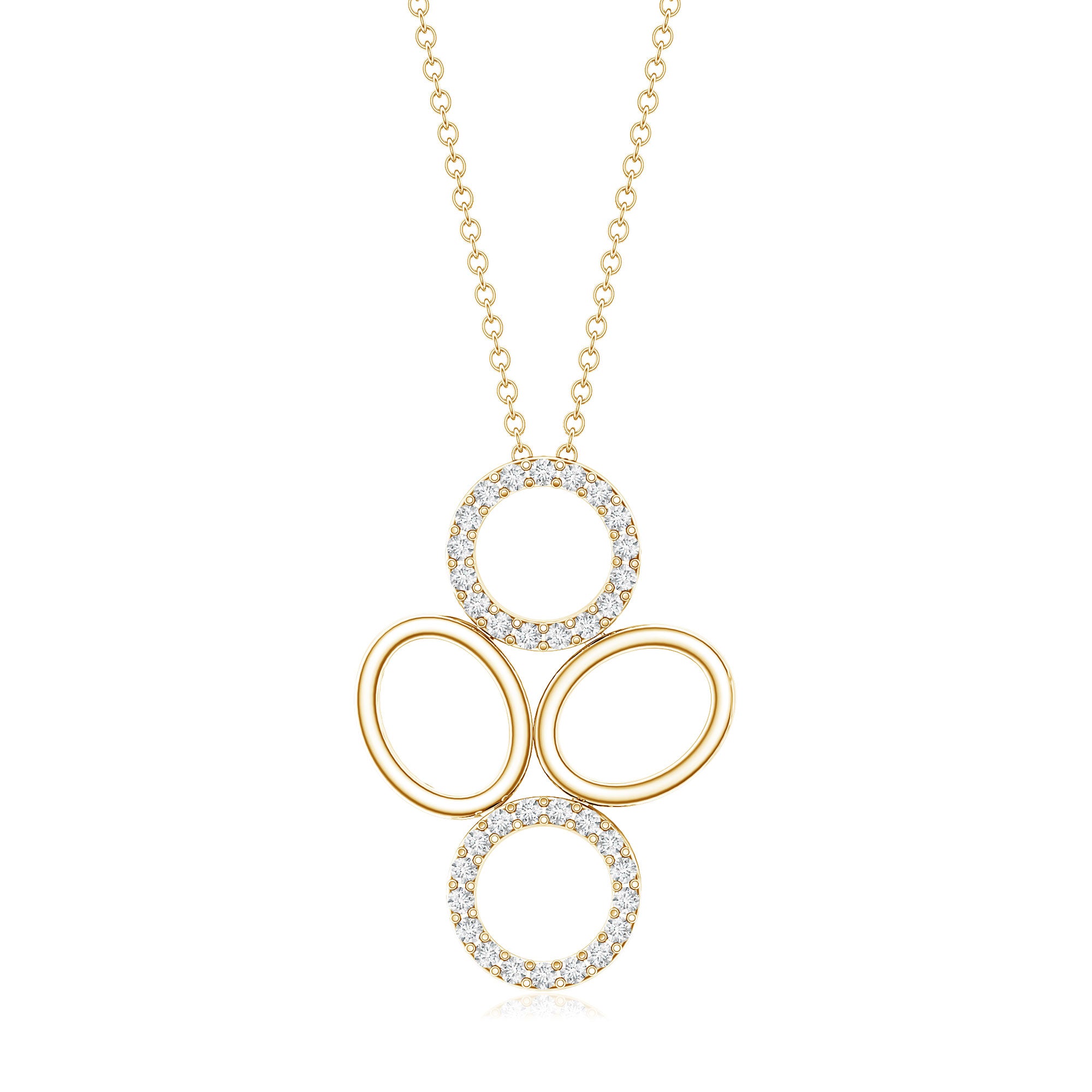 Certified Diamond Contemporary Necklace For Her Natural - ( HI-SI ) - Rosec Jewels