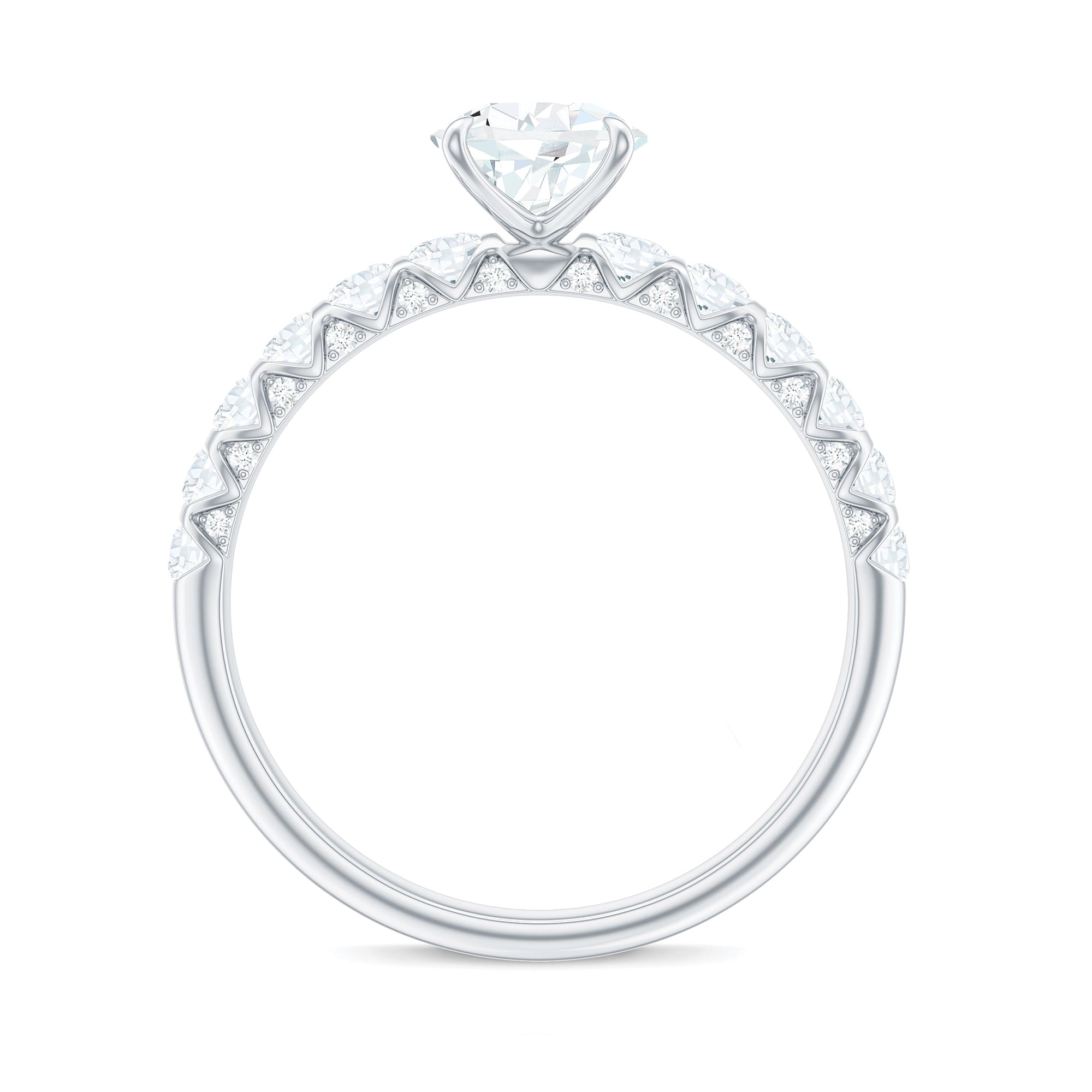 Rosec Jewels-Pear Shaped Moissanite Solitaire Engagement Ring