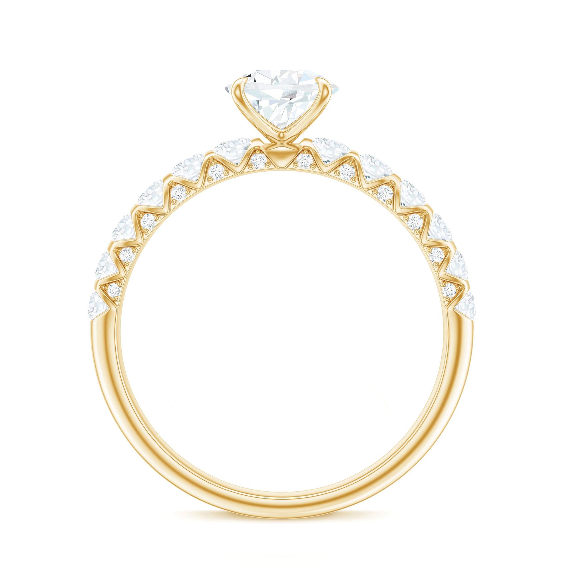 Rosec Jewels-Pear Shaped Moissanite Solitaire Engagement Ring