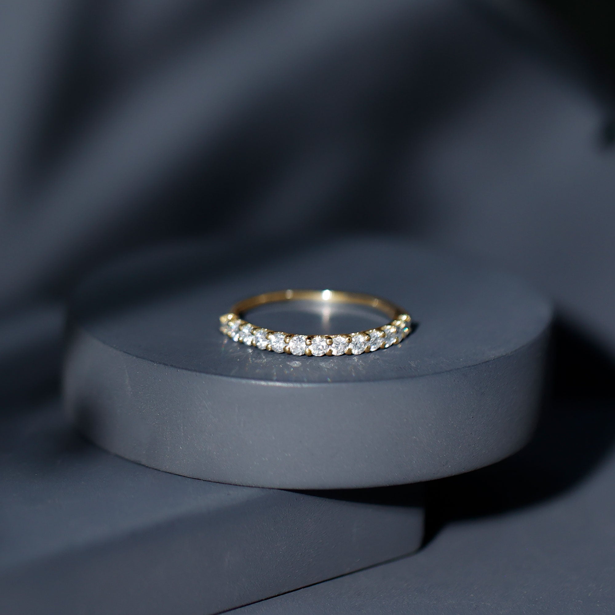 Rosec Jewels-Round Cut Diamond Stackable Eternity Band