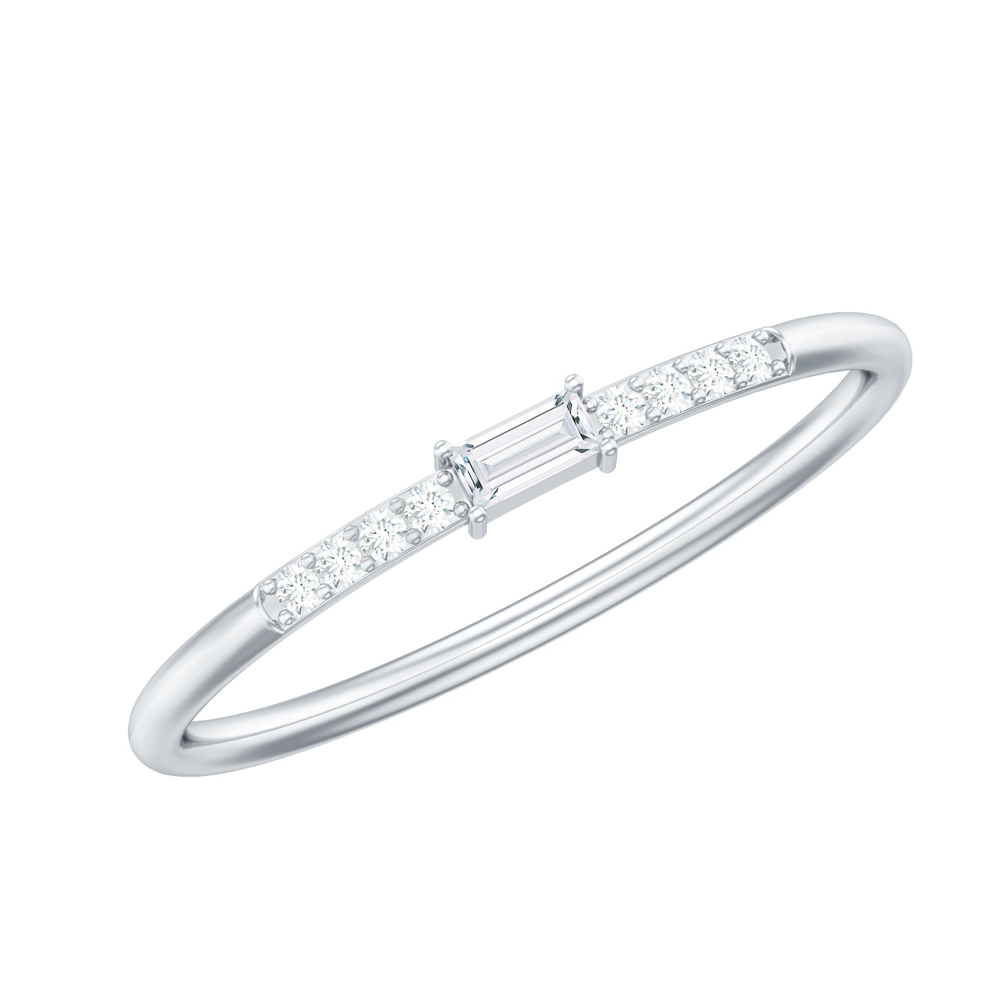 Moissanite Minimalist Stackable Promise Ring