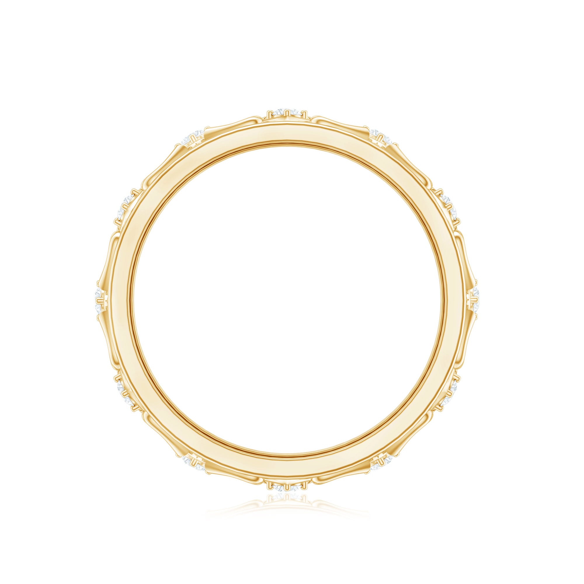 Vintage Style Diamond Wedding Band Ring Natural - ( HI-SI ) - Rosec Jewels