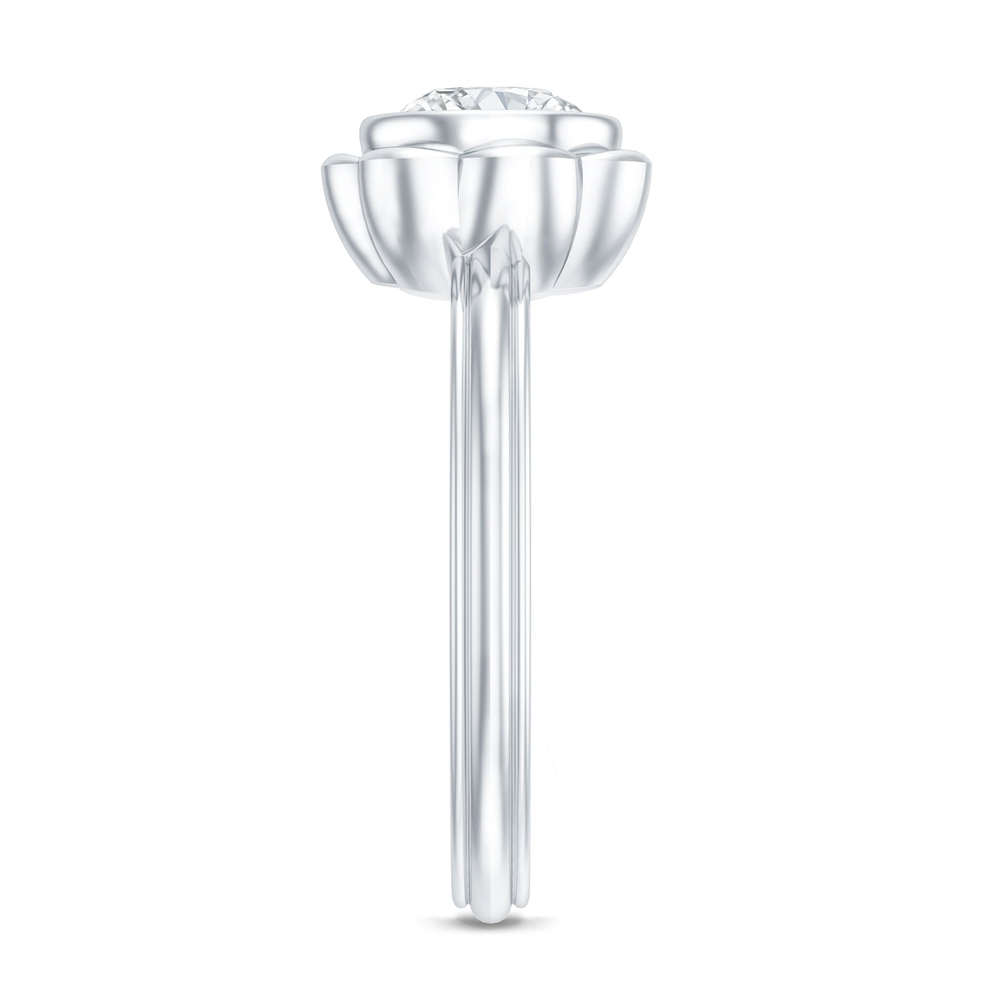 Rosec Jewels-1.25 Carat Round Lab Grown Diamond Solitaire Engagement Ring