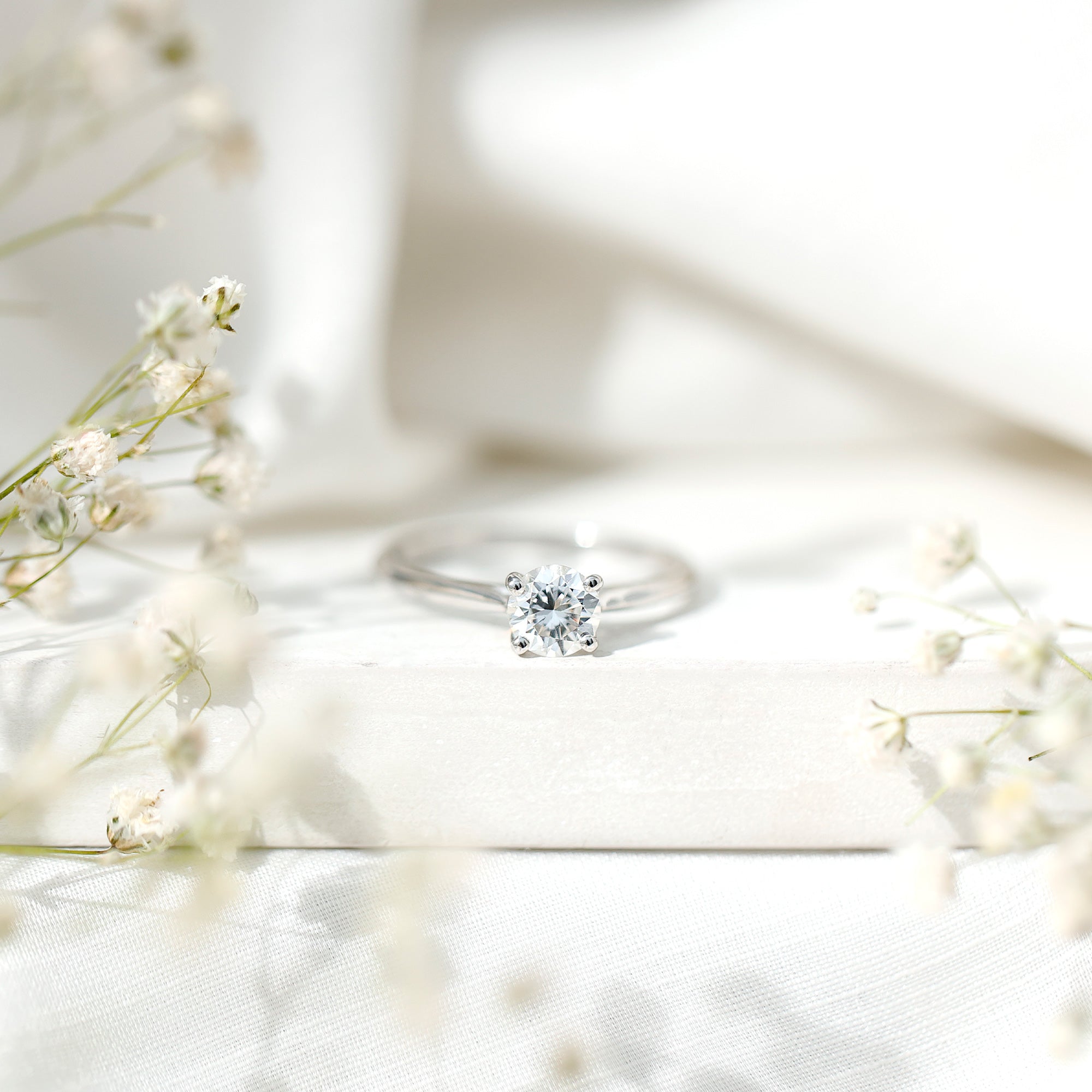 1 CT Lab Grown Diamond Solitaire Engagement Ring with IGI Certificate Lab - ( E-VS1 ) - Rosec Jewels