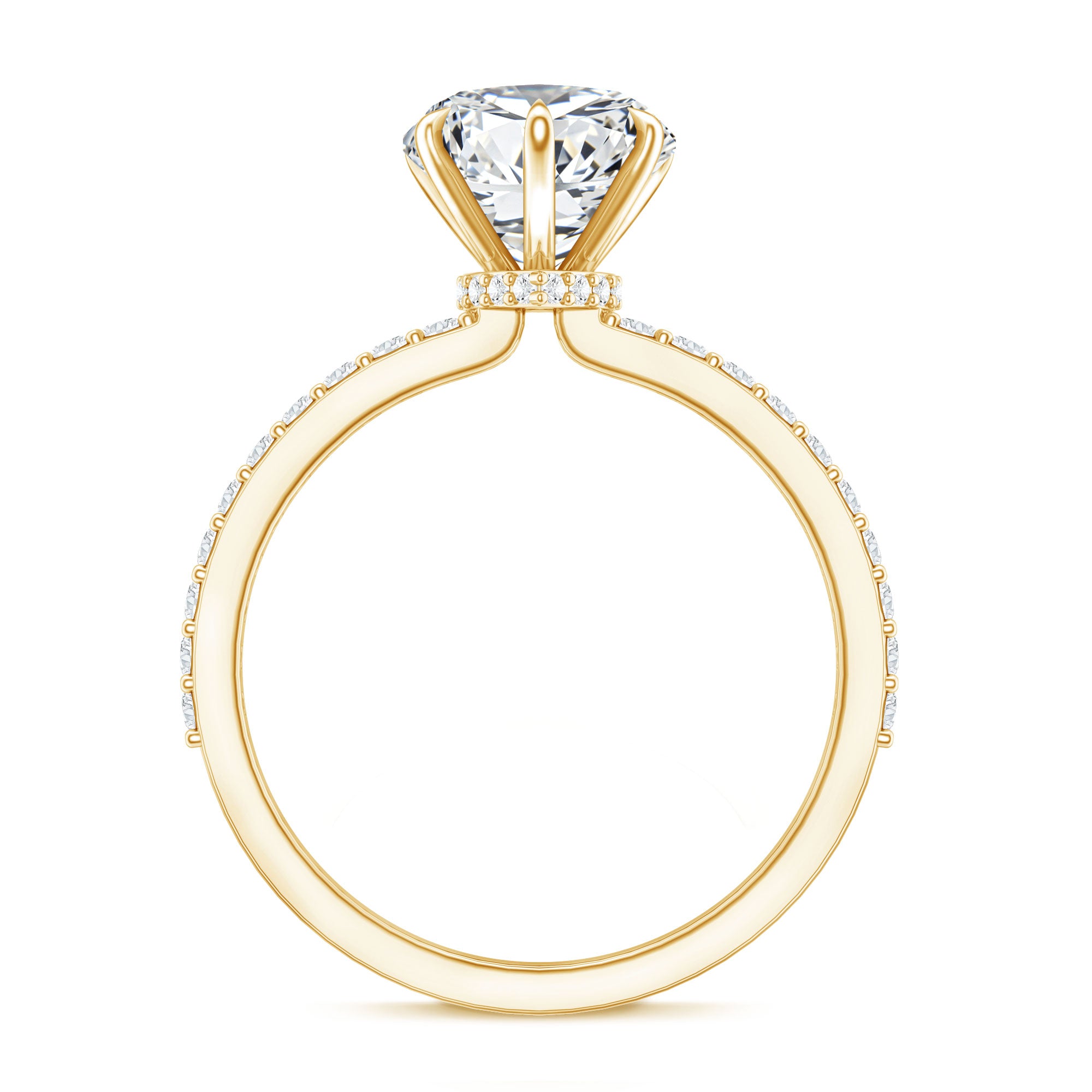 Rosec Jewels-2 Carat Lab Grown Diamond Heart Engagement Ring for Her