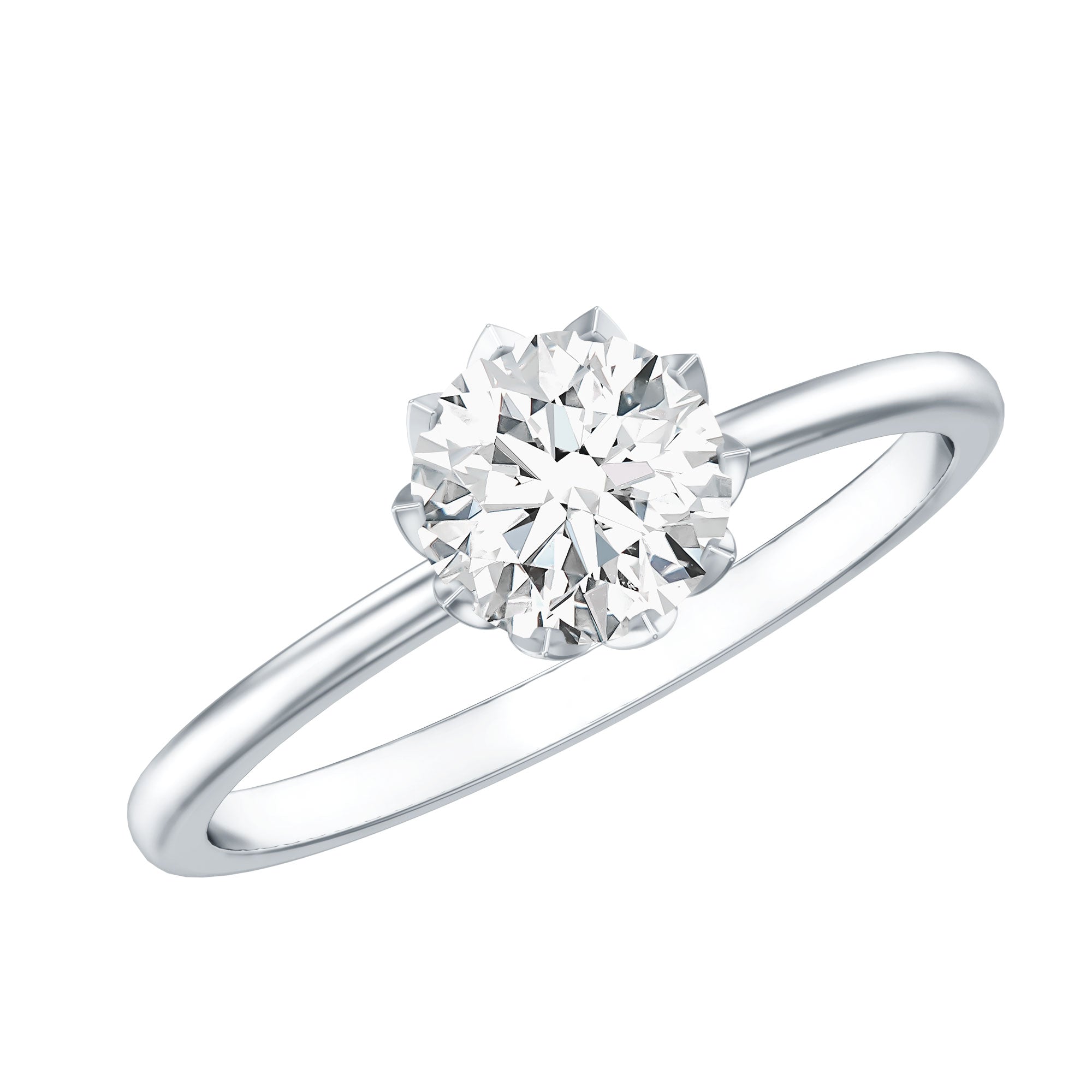 1 Carat Lab Diamond Engagement Ring with IGI Certificate Lab - ( E-VS1 ) - Rosec Jewels