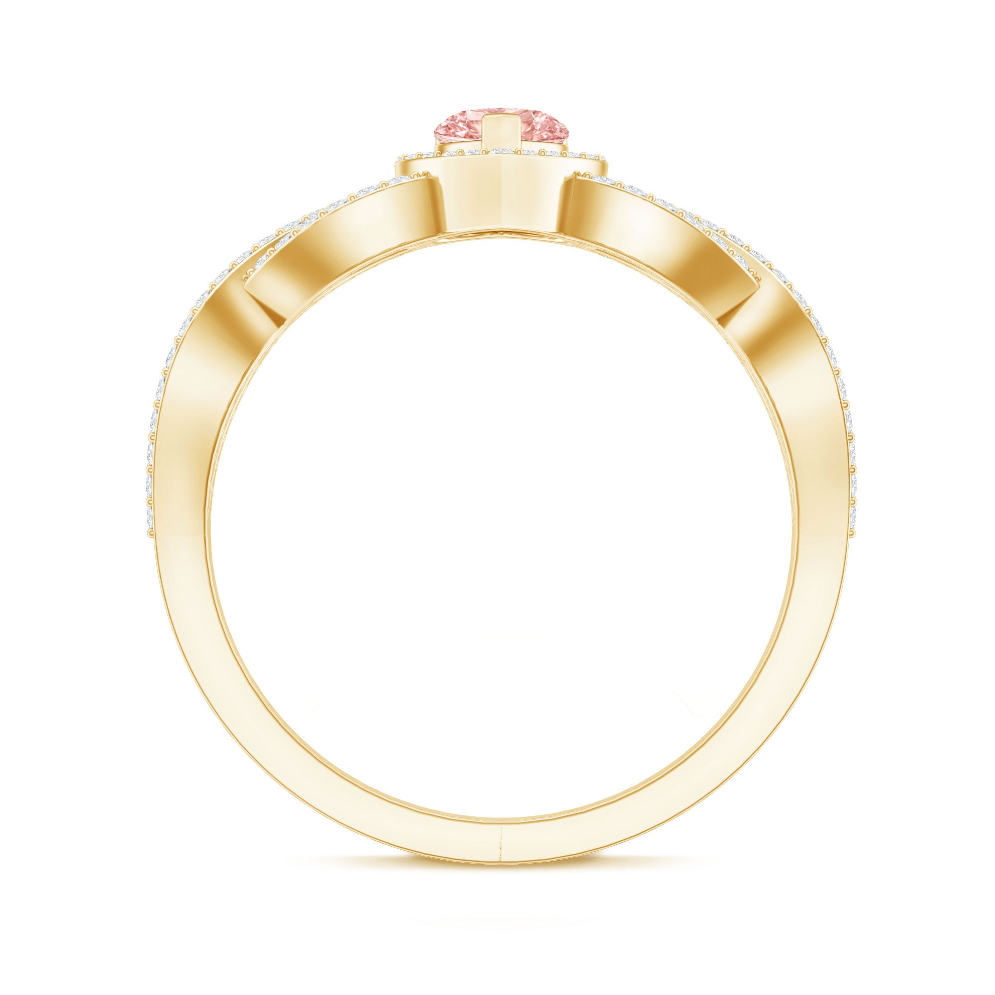 IGI Certified 1 Carat Lab Grown Pink and White Diamond Classic Engagement Ring E-VS1 - Rosec Jewels