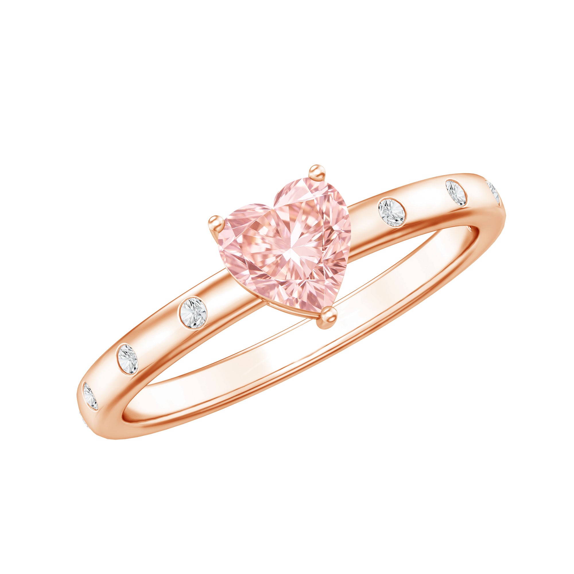 IGI Certified Solitaire Lab Grown Pink Diamond Engagement Ring for Women Fancy Pink - VS1 - Rosec Jewels