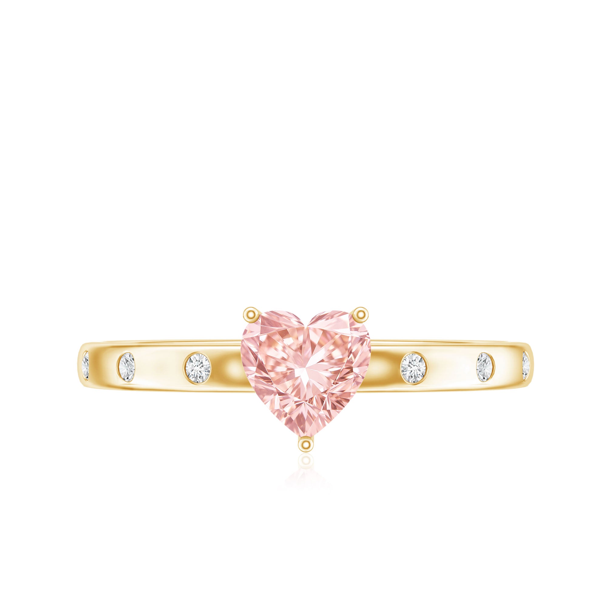 IGI Certified Solitaire Lab Grown Pink Diamond Engagement Ring for Women E-VS1 - Rosec Jewels