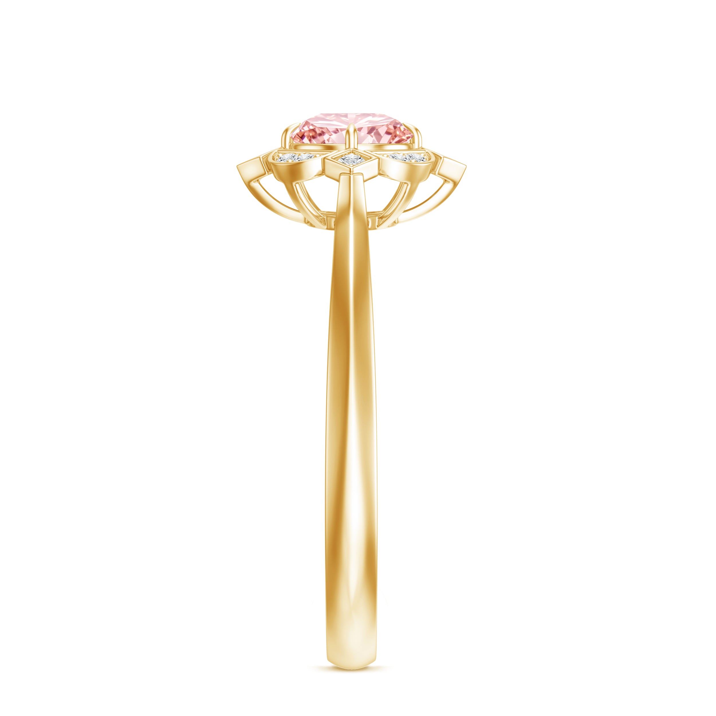 Vintage Inspired Lab Grown Pink Diamond Engagement Ring with IGI Certificate E-VS1 - Rosec Jewels