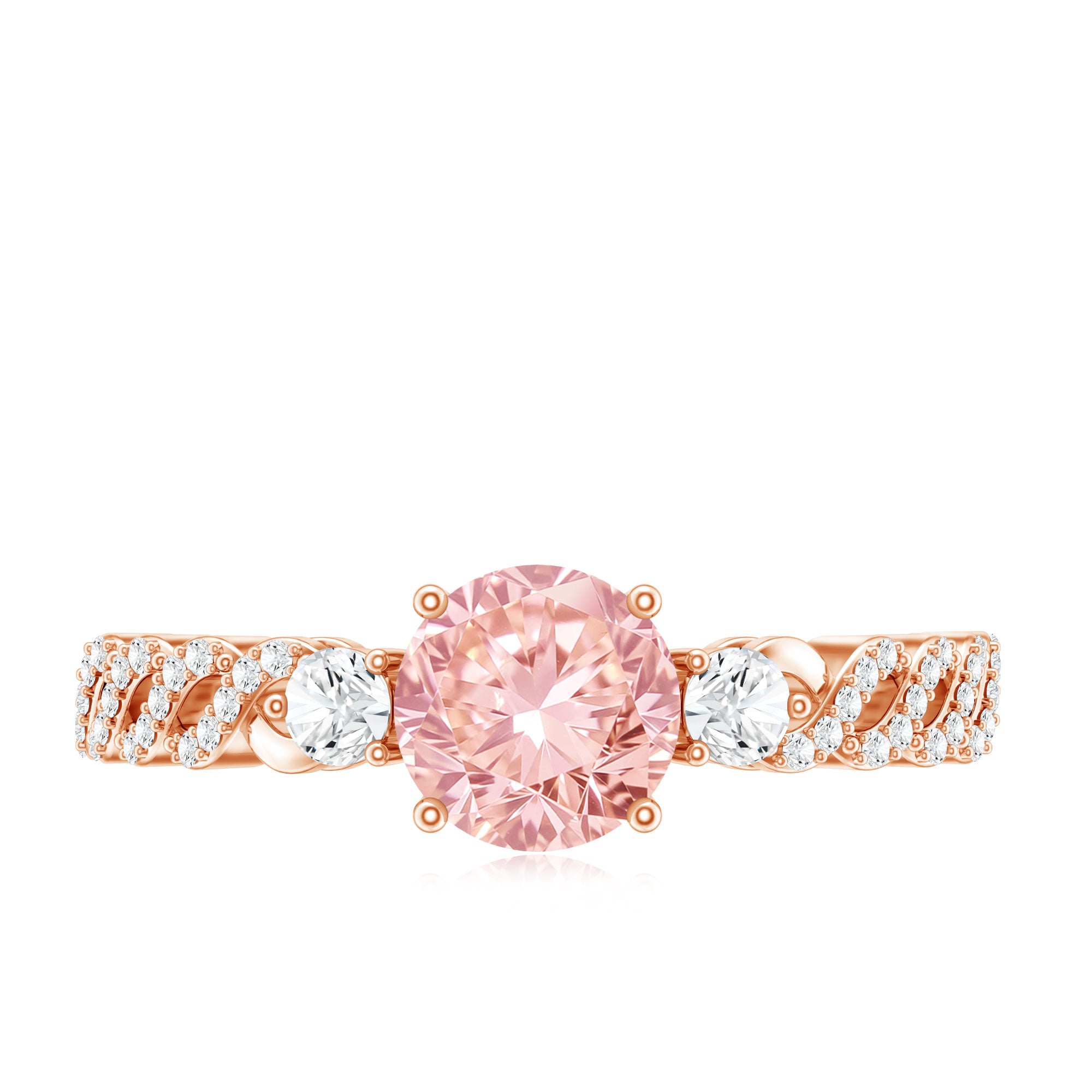 Lab Grown Fancy Pink Diamond Engagement Ring with IGI Certificate Fancy Pink - VS1 - Rosec Jewels