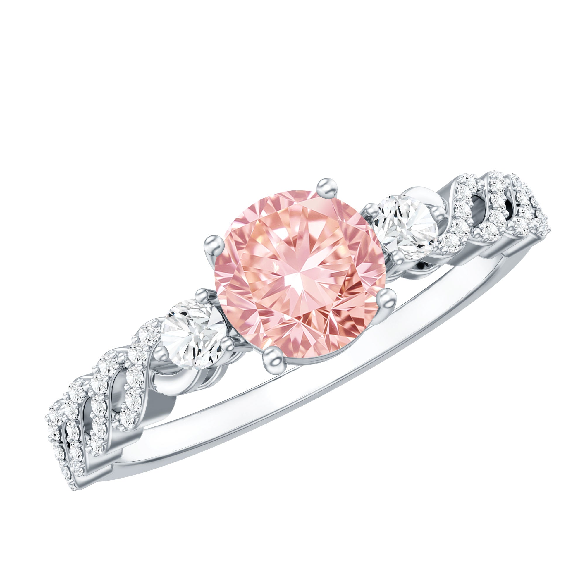 Lab Grown Fancy Pink Diamond Engagement Ring with IGI Certificate Fancy Pink - VS1 - Rosec Jewels