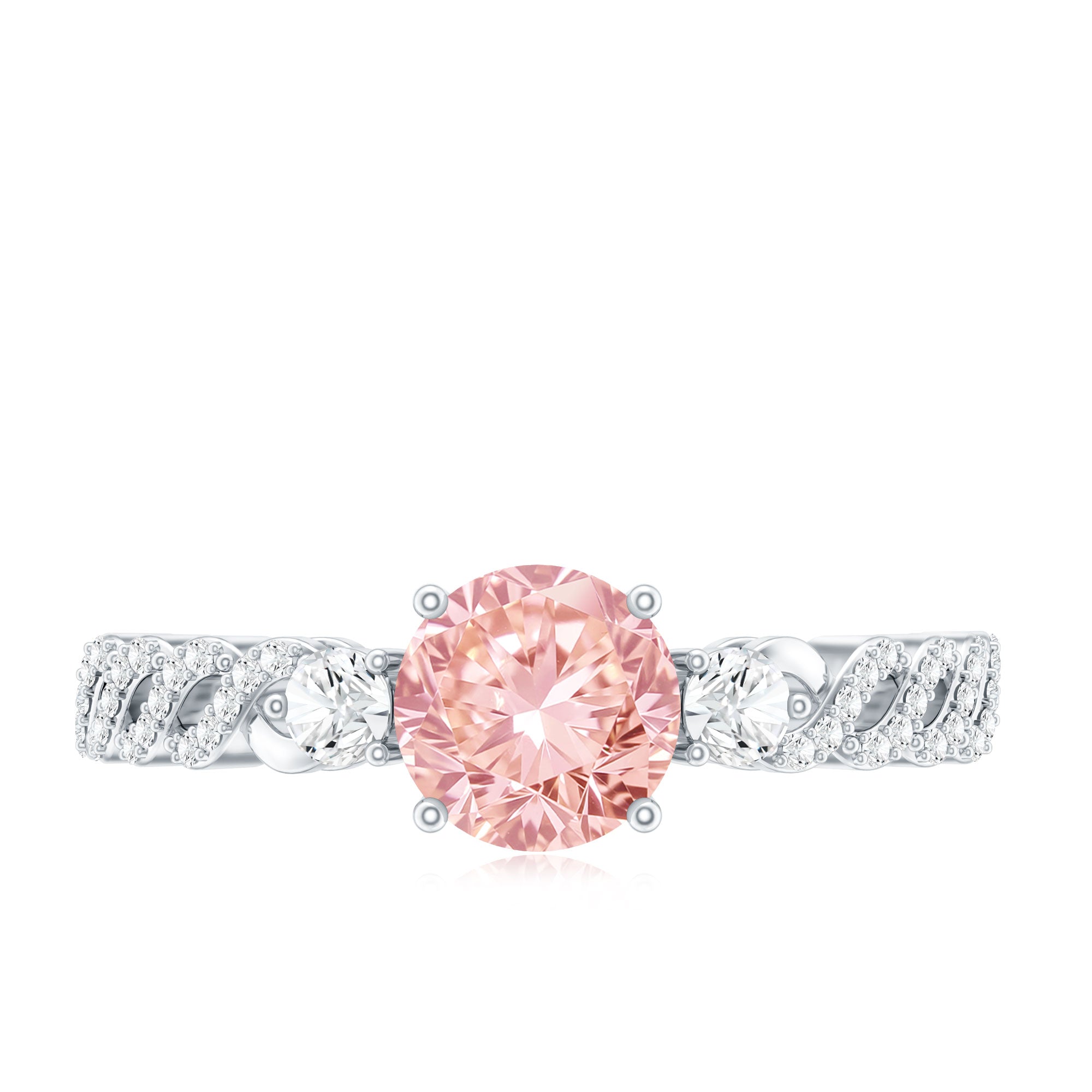 Lab Grown Fancy Pink Diamond Engagement Ring with IGI Certificate Fancy Pink - VS1 - Rosec Jewels