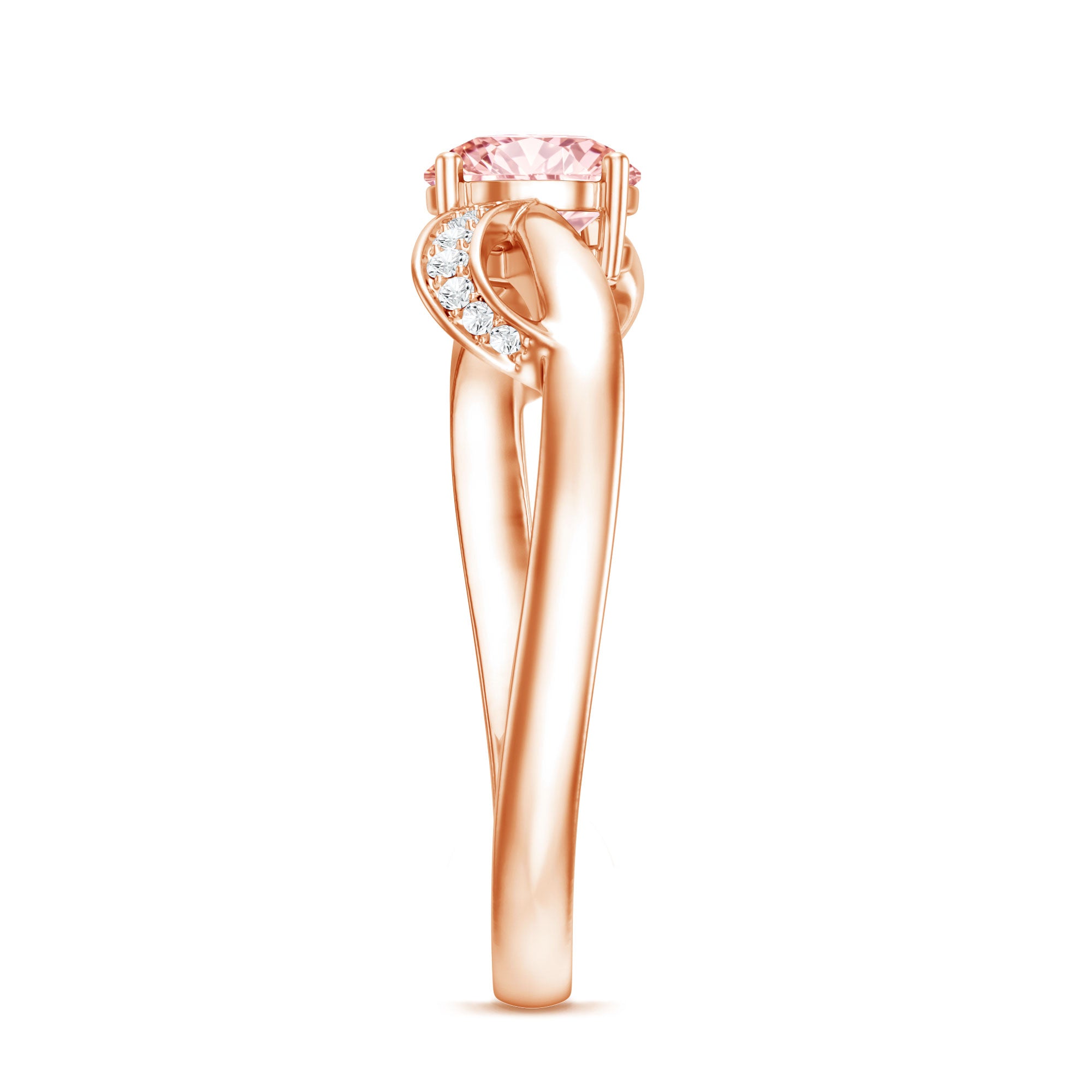IGI Certified Lab Grown Pink Diamond Classic Engagement Ring E-VS1 - Rosec Jewels
