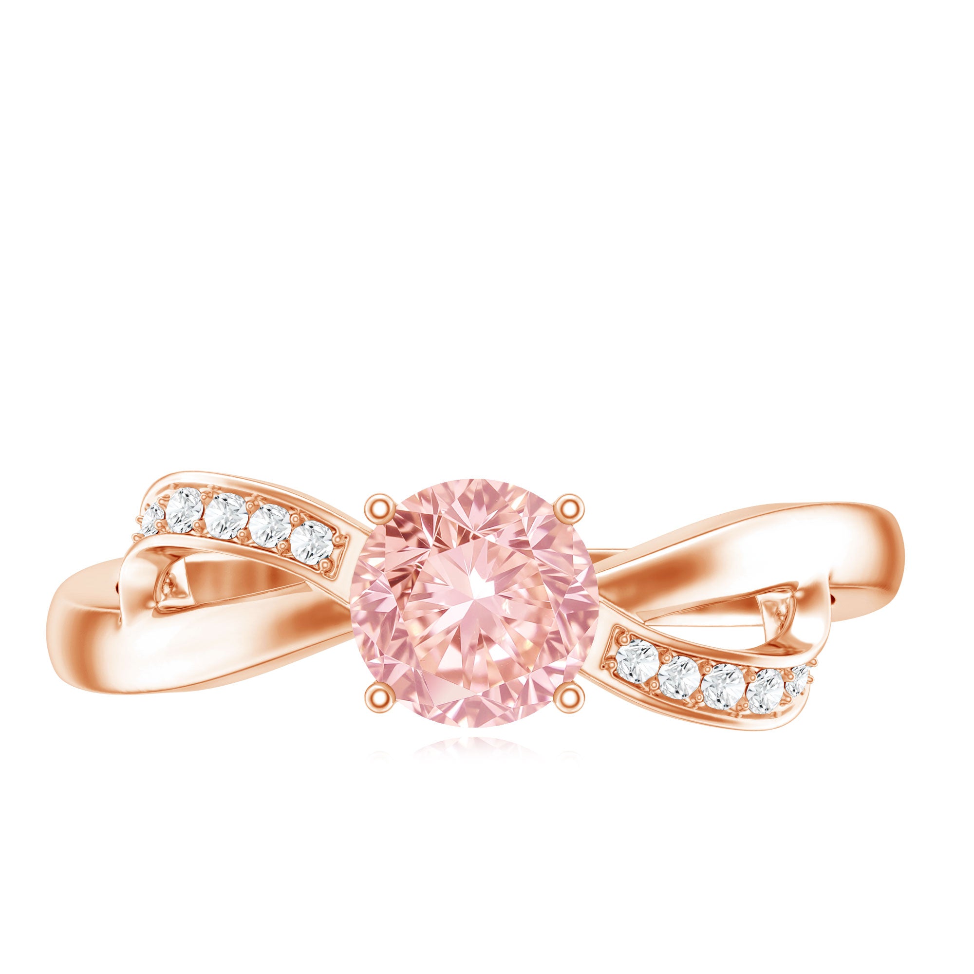 IGI Certified Lab Grown Pink Diamond Classic Engagement Ring Fancy Pink - VS1 - Rosec Jewels