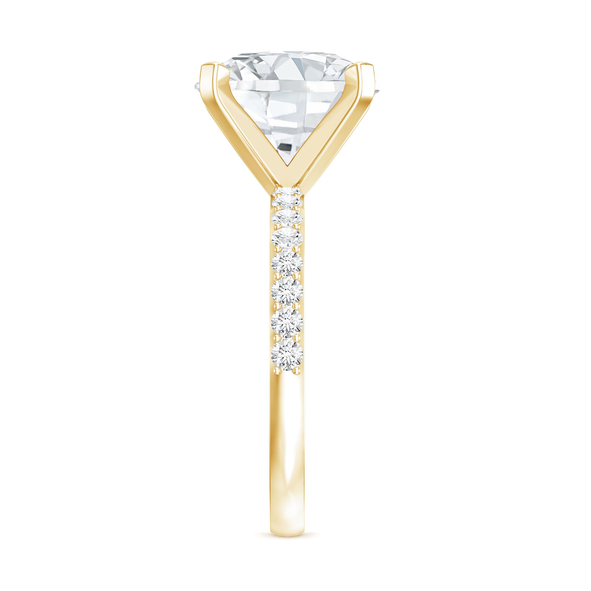 Rosec Jewels-Lab Grown 4 Carat Diamond Solitaire Engagement Ring with IGI Certificate