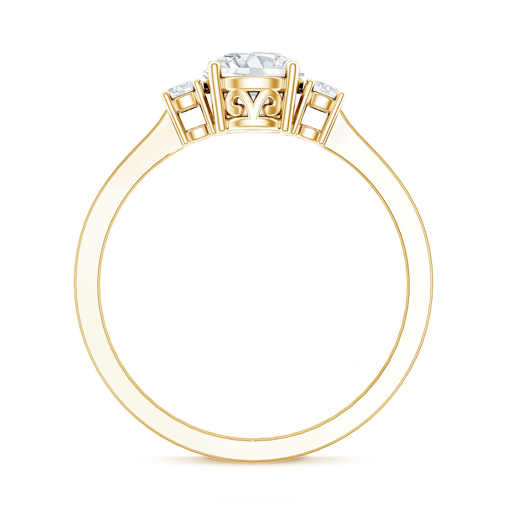 Rosec Jewels-IGI Certified Lab Grown Diamond Three Stone Engagement Ring