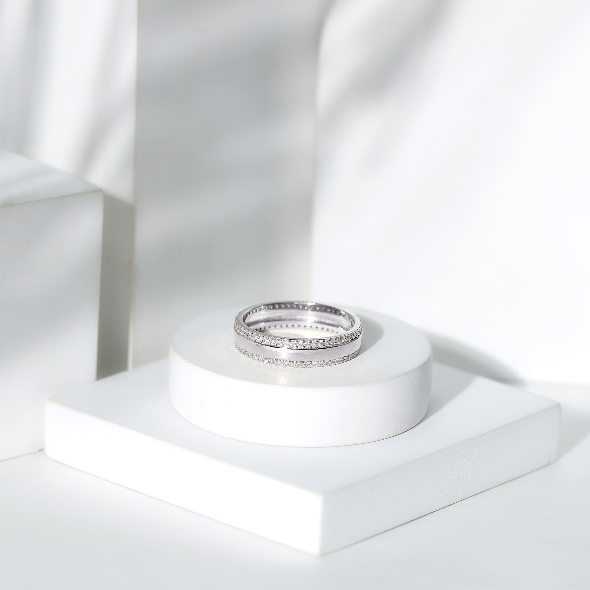 Natural Certified Diamond Wedding Band Natural - ( HI-SI ) - Rosec Jewels