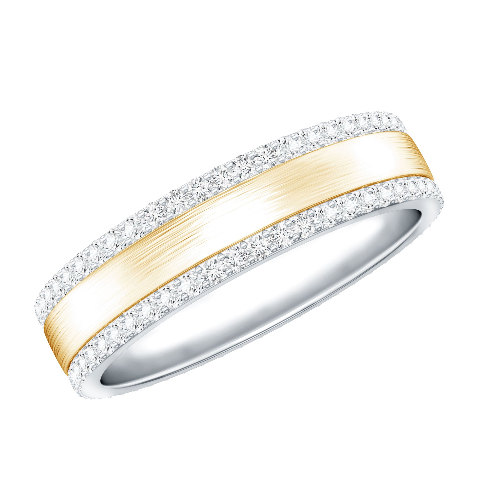 Natural Certified Diamond Wedding Band Natural - ( HI-SI ) - Rosec Jewels