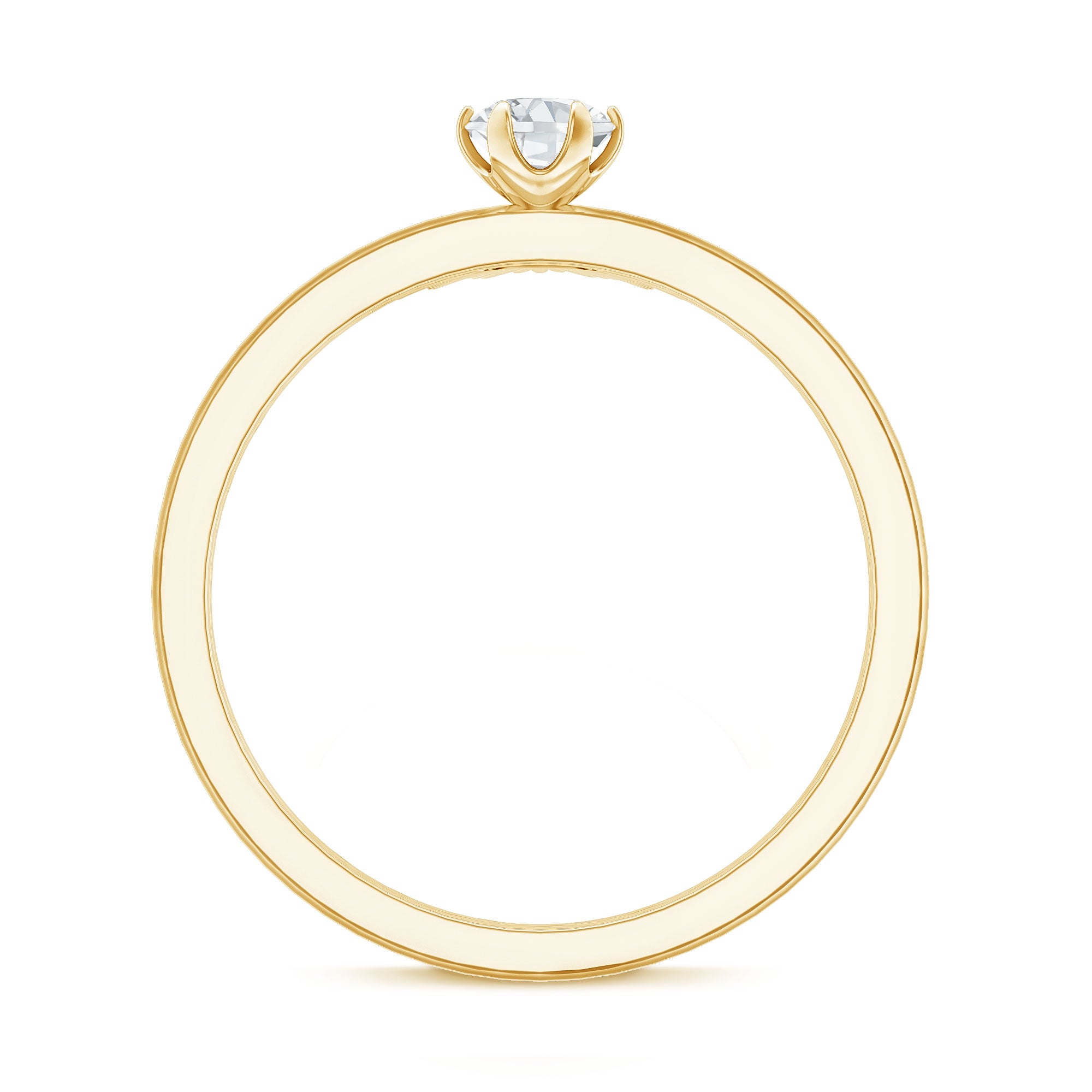 Certified Natural Diamond Promise Ring with Sunburst Enhancer Natural - ( HI-SI ) - Rosec Jewels
