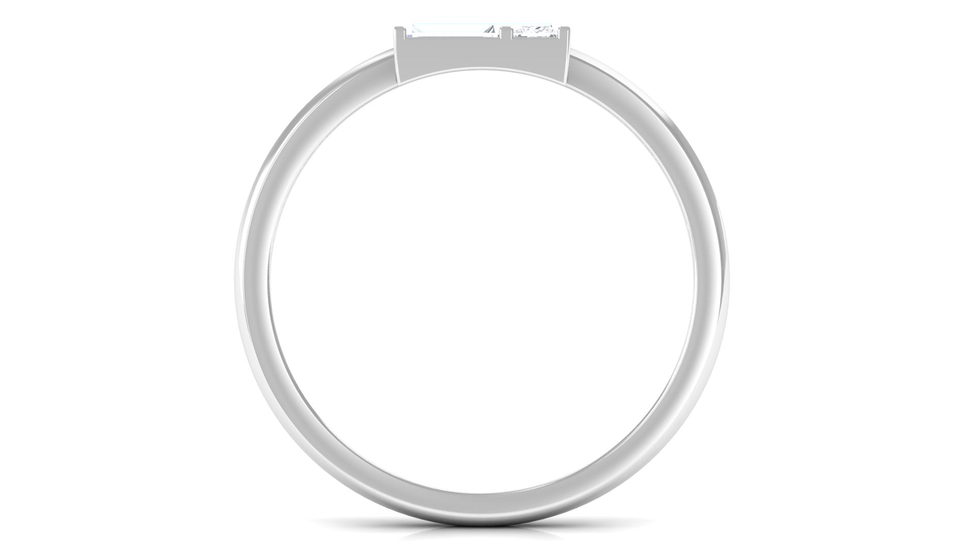 Certified Natural Diamond Promise Ring in East West Style Natural - ( HI-SI ) - Rosec Jewels