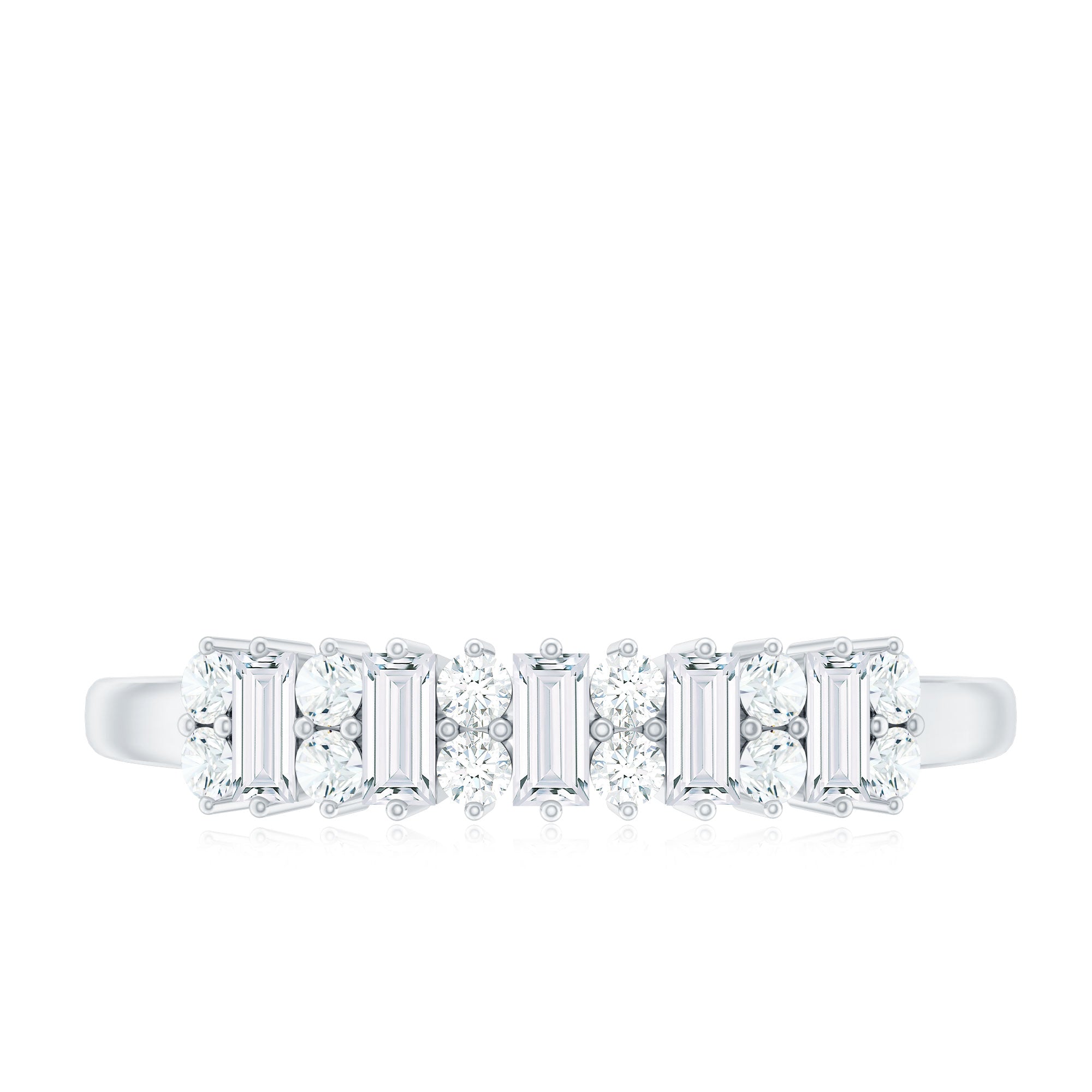 Minimal Natural Diamond Anniversary Ring Natural - ( HI-SI ) - Rosec Jewels