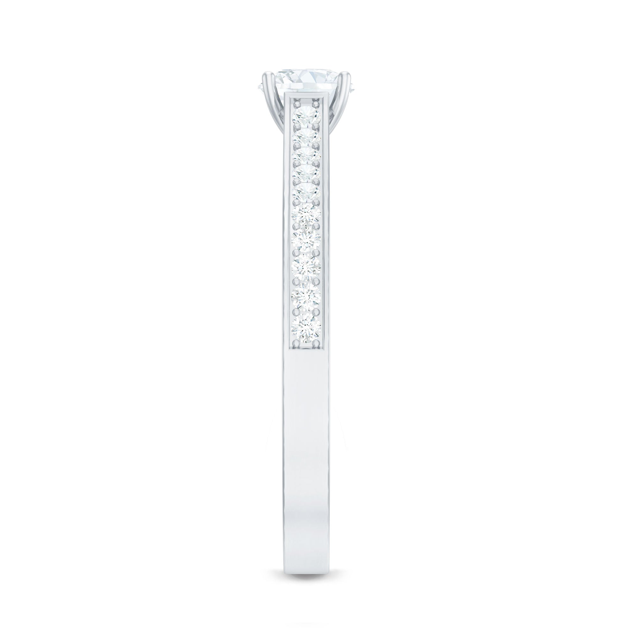 Certified Natural Diamond Promise Ring Natural - ( HI-SI ) - Rosec Jewels