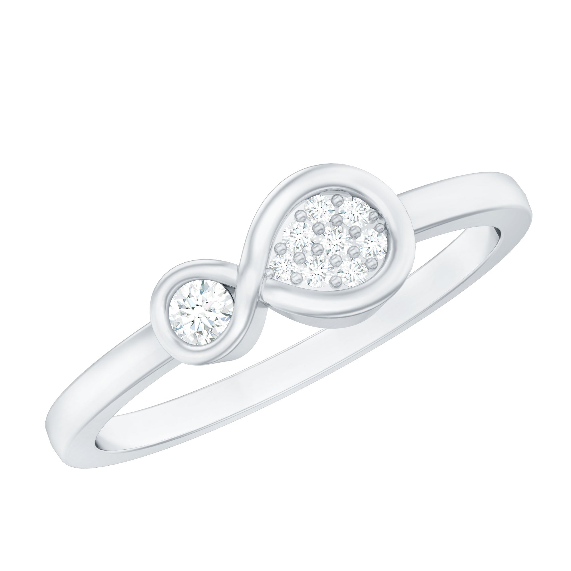 Certified Diamond Infinity Promise Ring For Women
