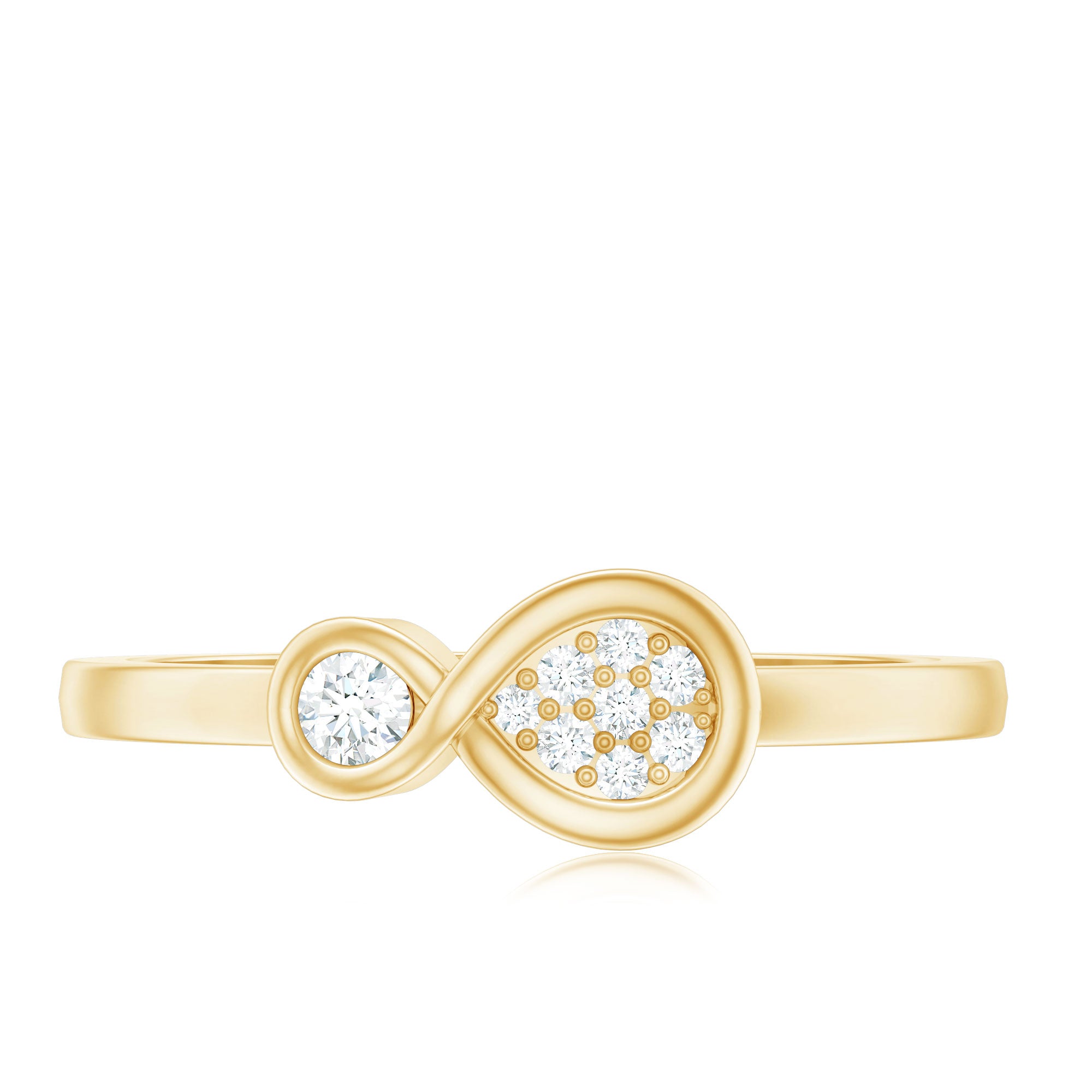 Rosec Jewels-Natural Diamond Infinity Promise Ring
