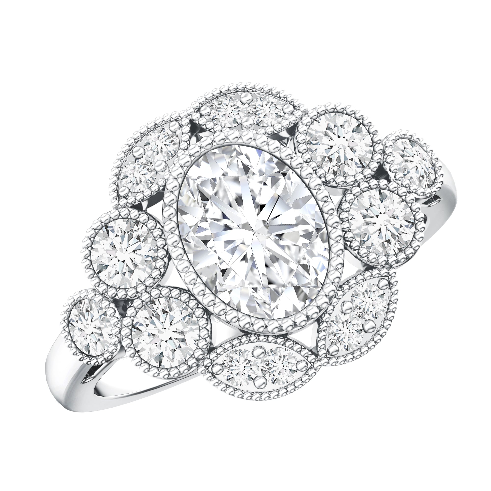 Certified Lab Grown Diamond Oval Engagement Ring