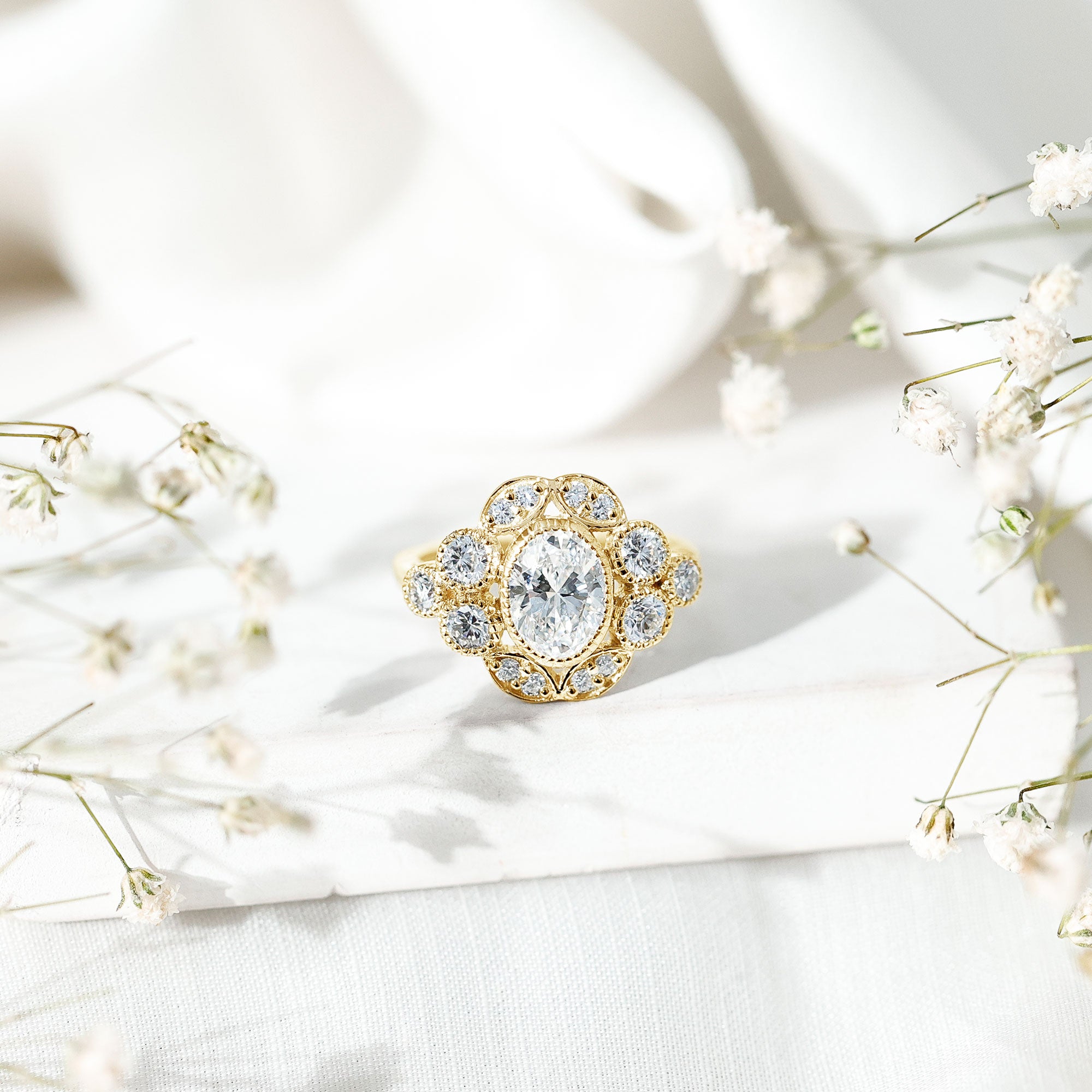 Rosec Jewels-Certified Lab Grown Diamond Oval Engagement Ring