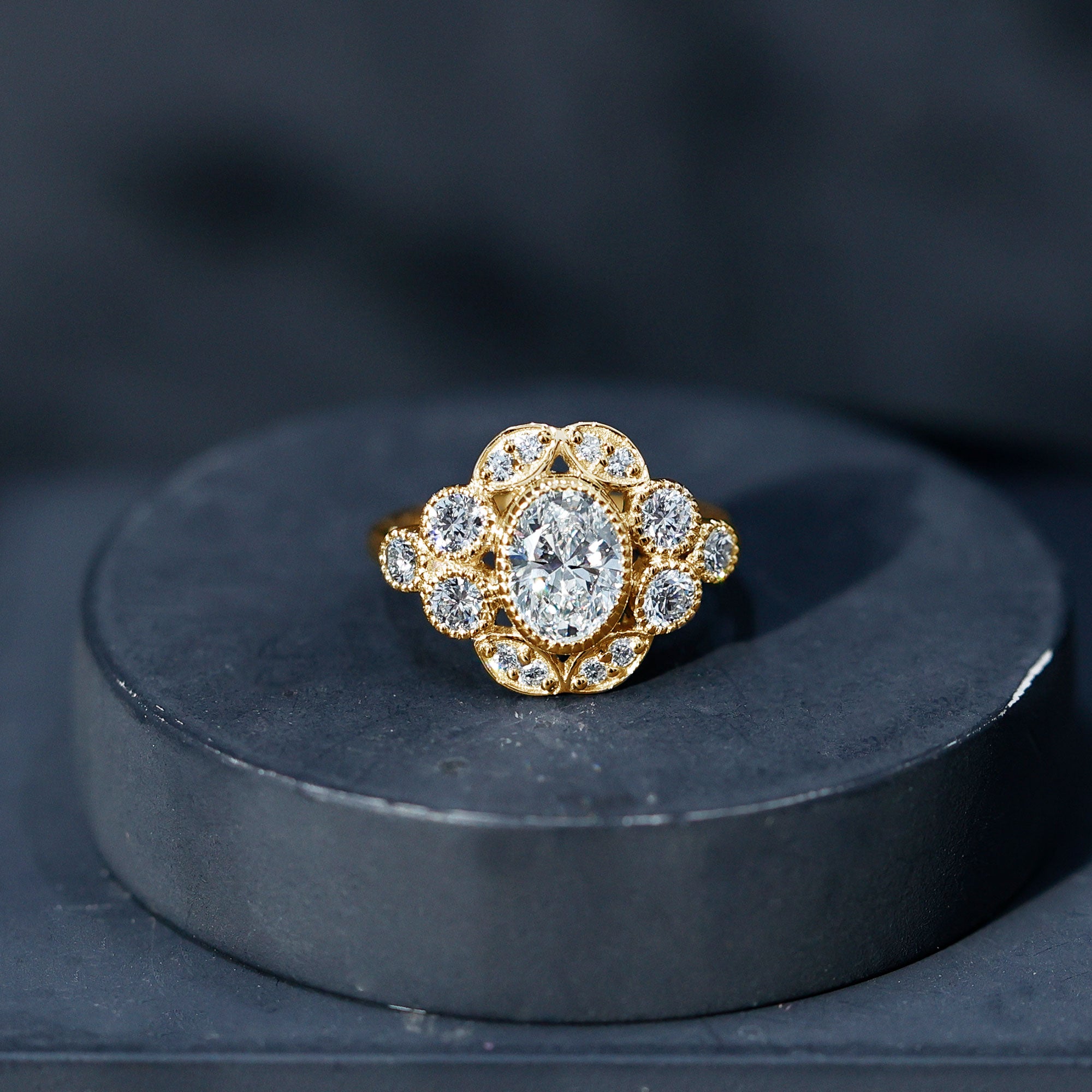 Rosec Jewels-Certified Lab Grown Diamond Oval Engagement Ring