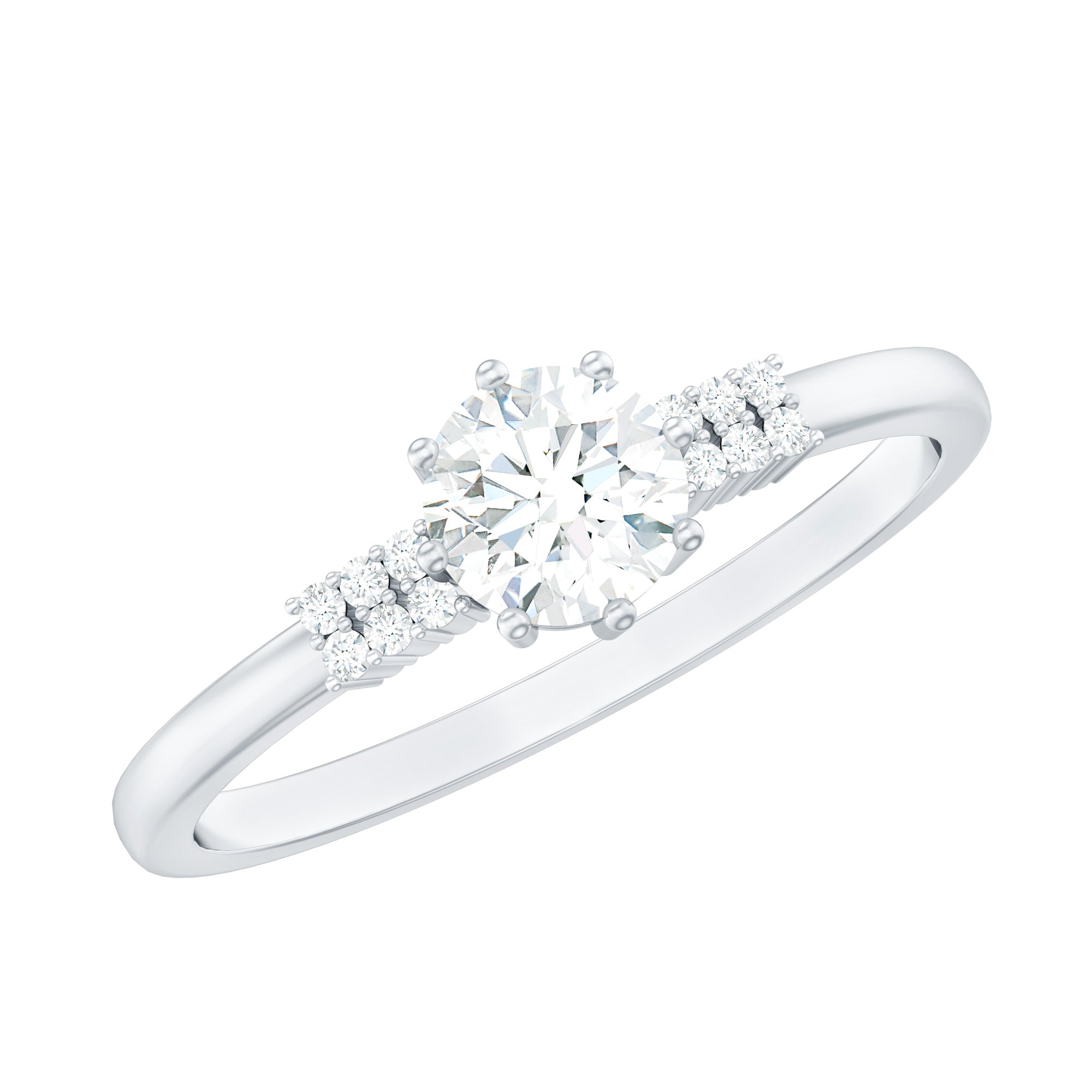 Certified 5 MM Lab Grown Diamond Non Traditional Engagement Ring