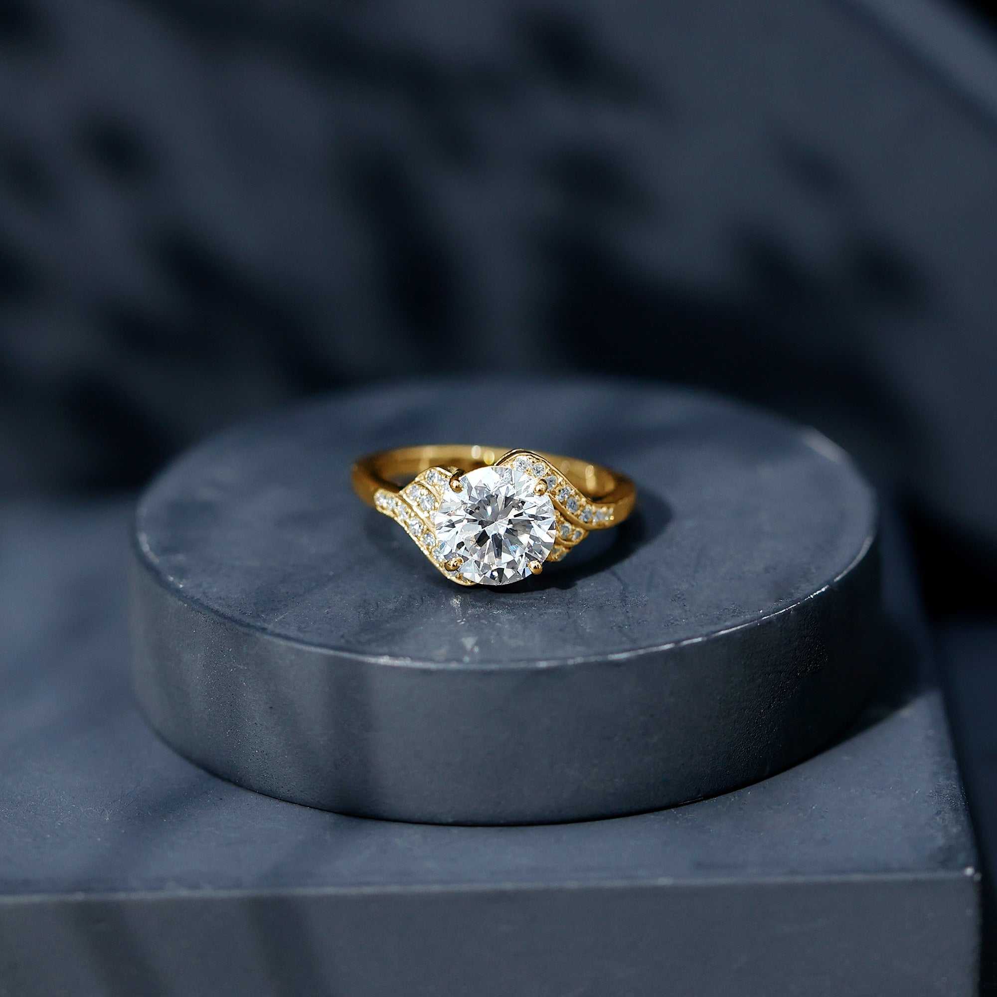 Rosec Jewels-Certified 8 MM Lab Grown Diamond Unique Engagement Ring