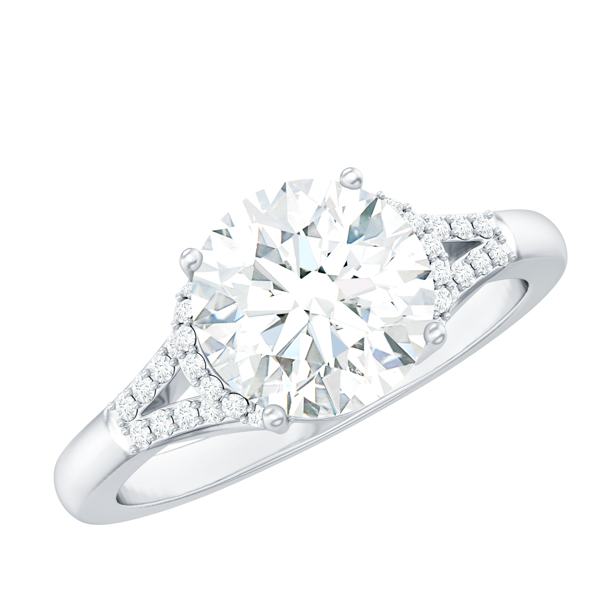 Certified 8 MM Lab Grown Diamond Solitaire Engagement Ring