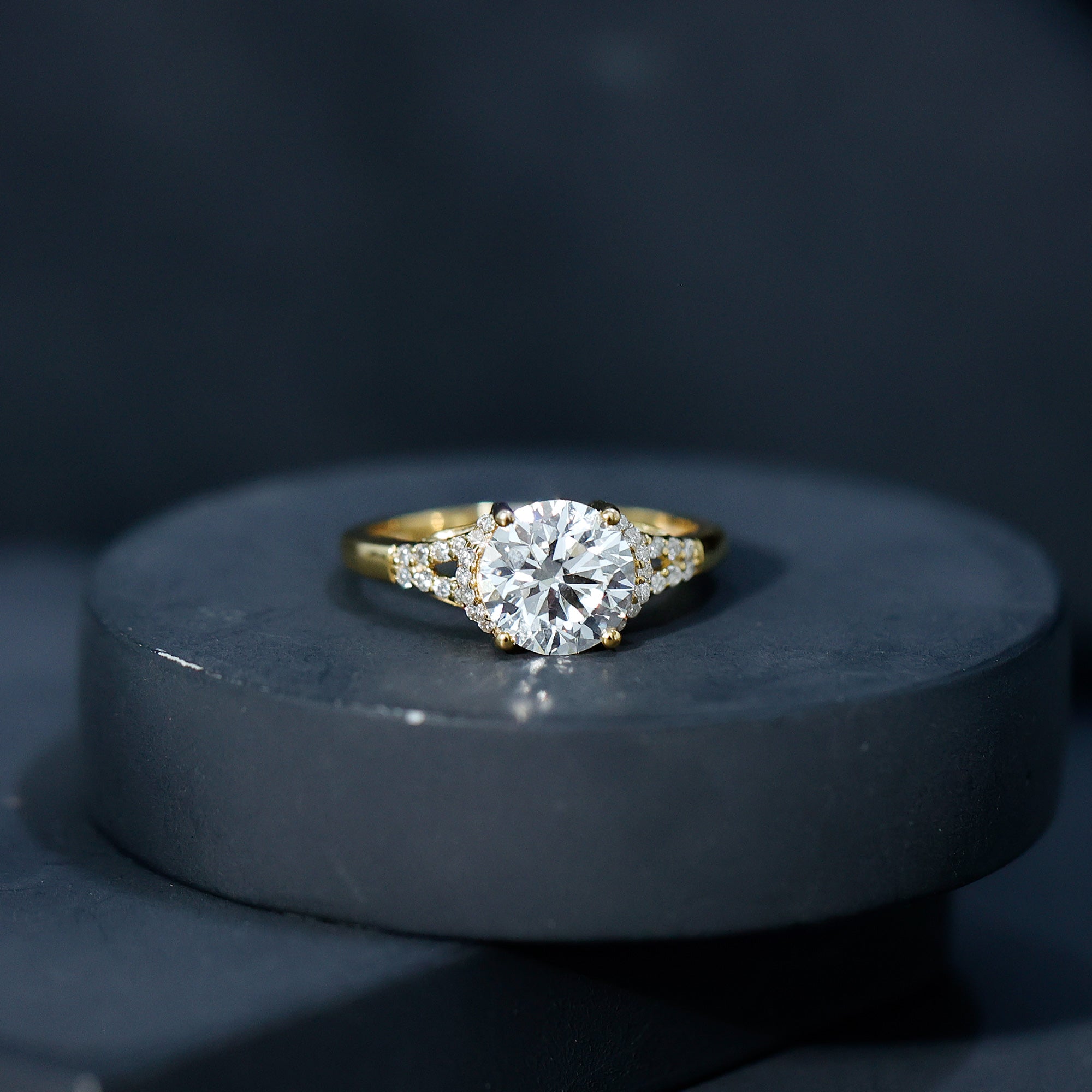 Certified 8 MM Lab Grown Diamond Solitaire Engagement Ring Lab - ( EF-VS ) - Rosec Jewels