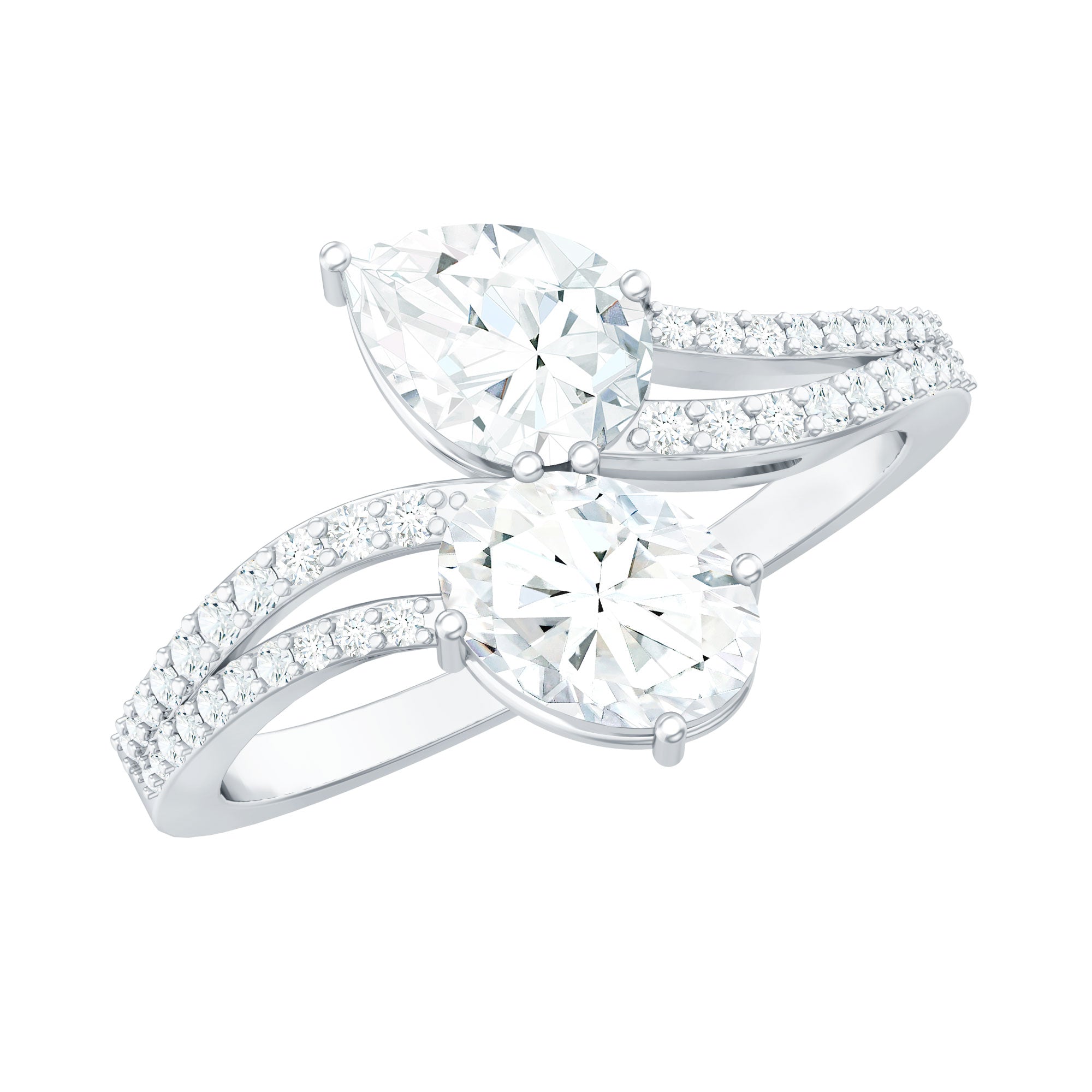 Certified Lab Grown Diamond Toi Et Moi Engagement Ring