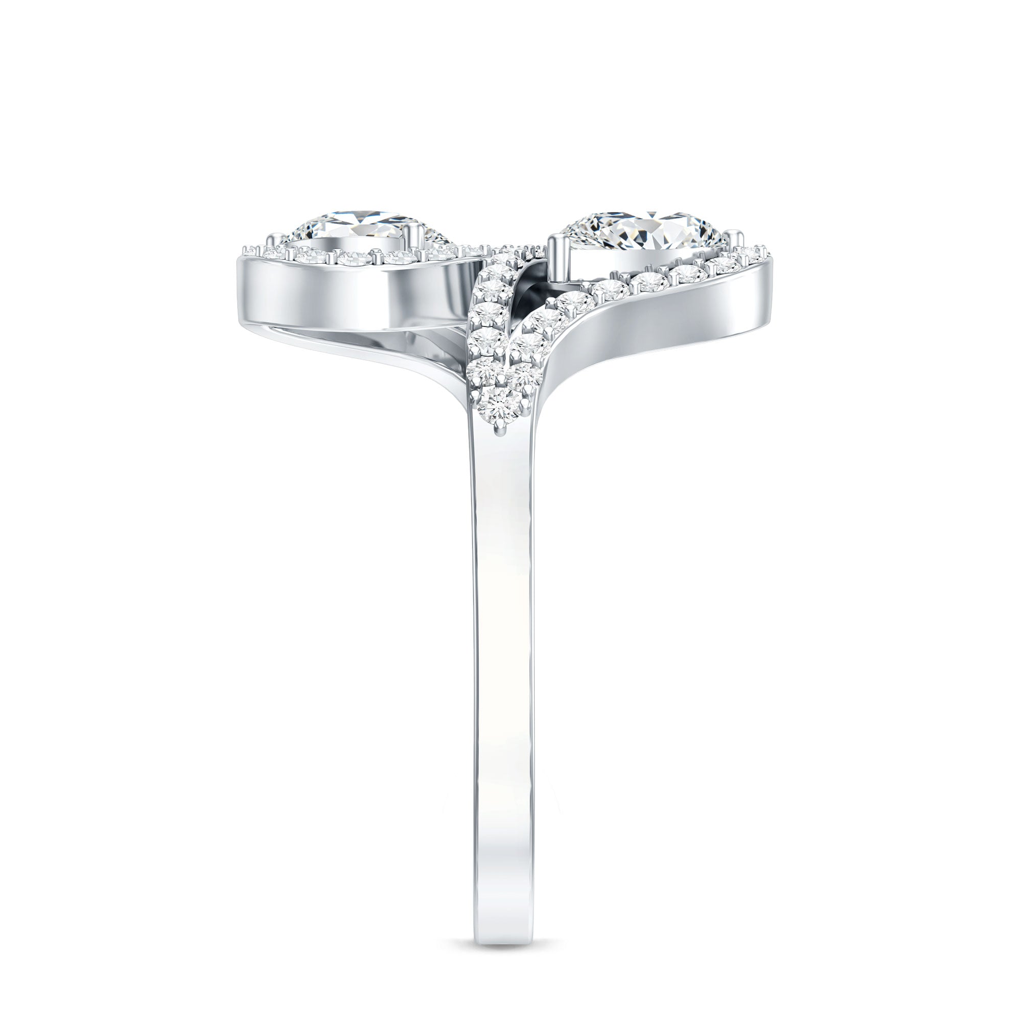 Certified Lab Diamond Toi Et Moi Designer Engagement Ring Lab - ( EF-VS ) - Rosec Jewels