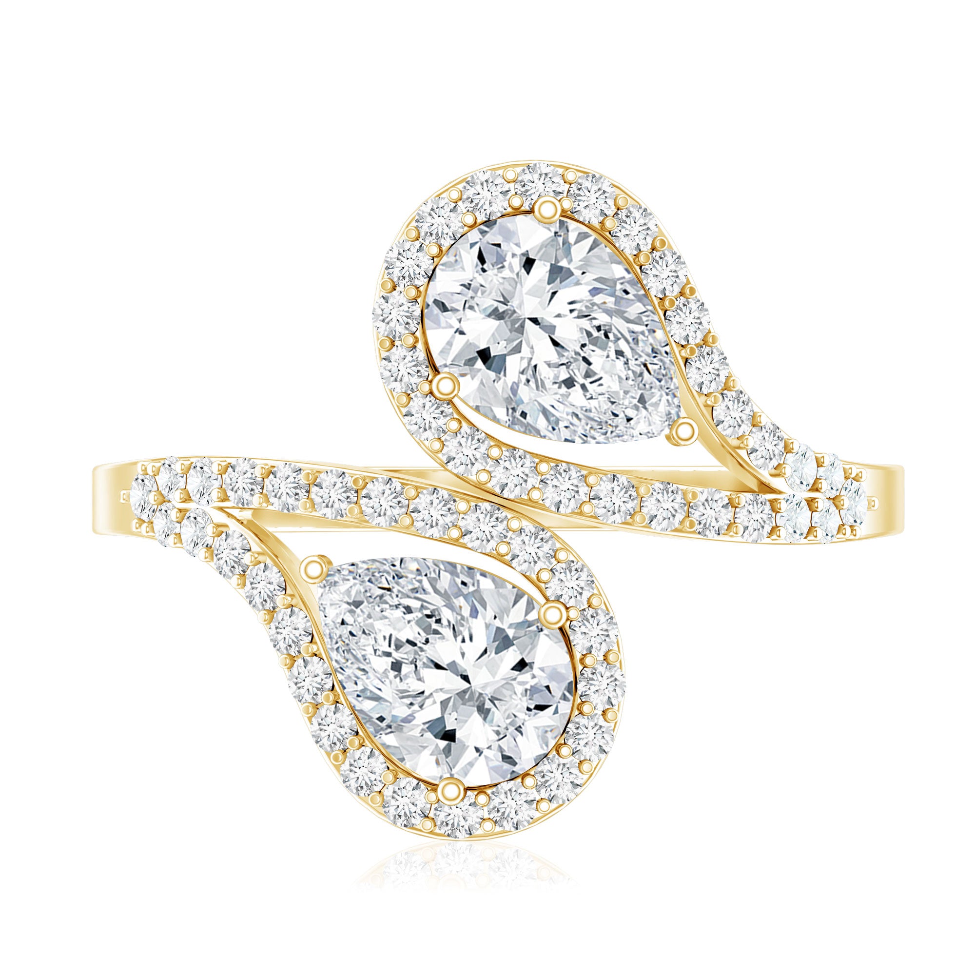 Certified Lab Diamond Toi Et Moi Designer Engagement Ring Lab - ( EF-VS ) - Rosec Jewels