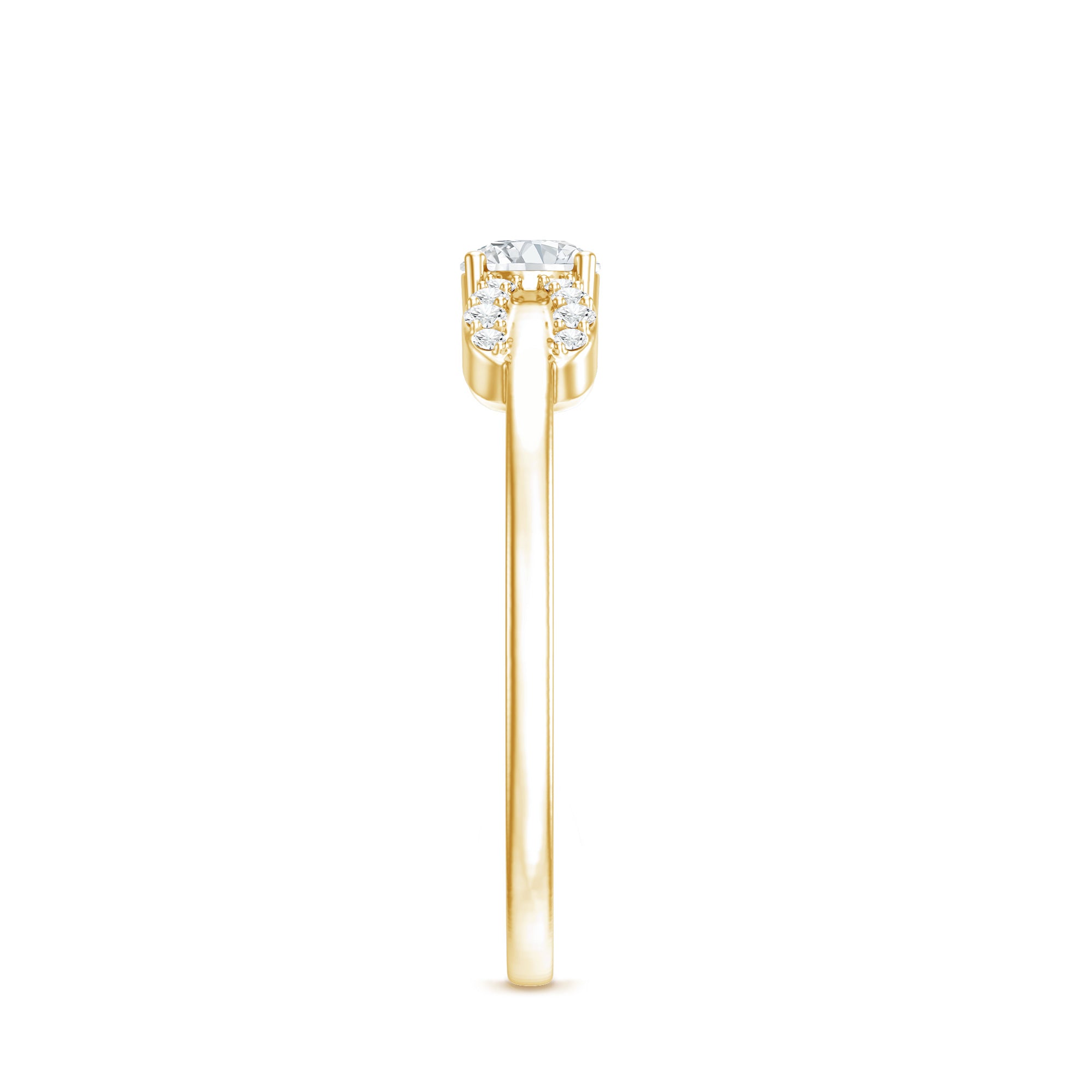 Certified Lab Grown Diamond Minimalist Promise Ring For Women Lab - ( EF-VS ) - Rosec Jewels
