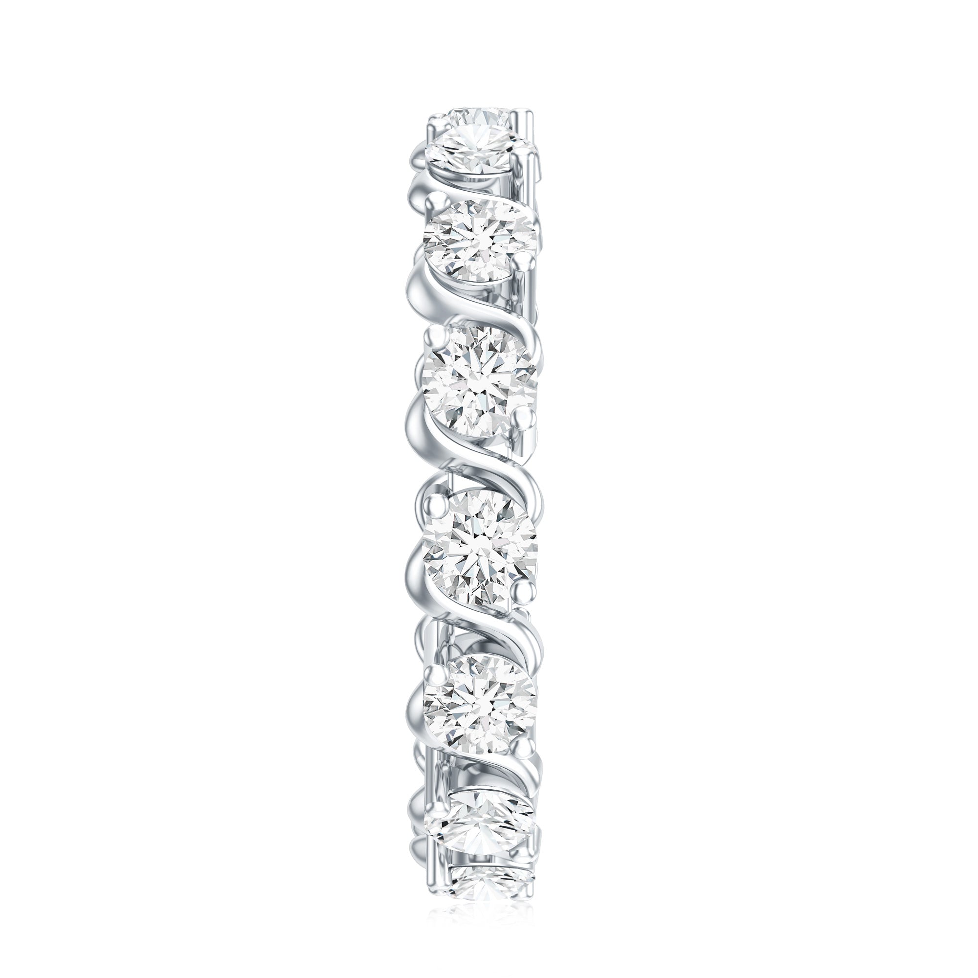 Certified Lab Grown Diamond Eternity Wedding Band Lab - ( EF-VS ) - Rosec Jewels