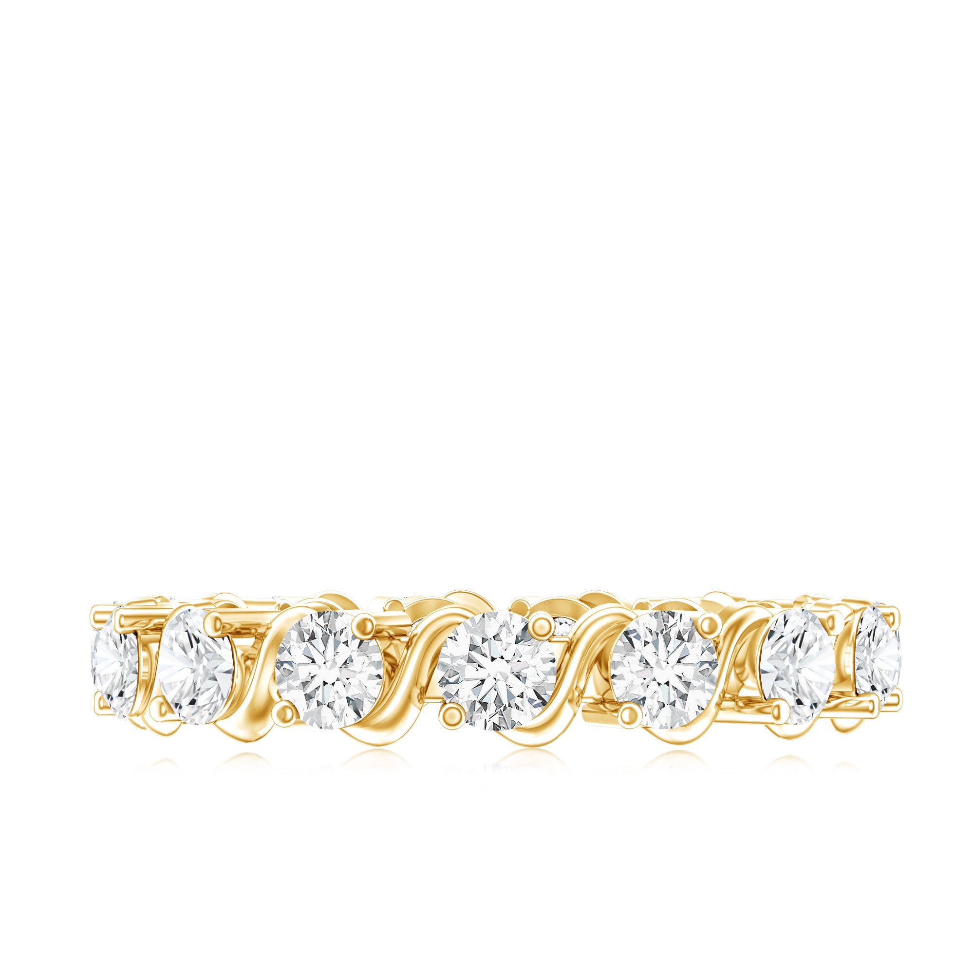 Certified Lab Grown Diamond Eternity Wedding Band Lab - ( EF-VS ) - Rosec Jewels