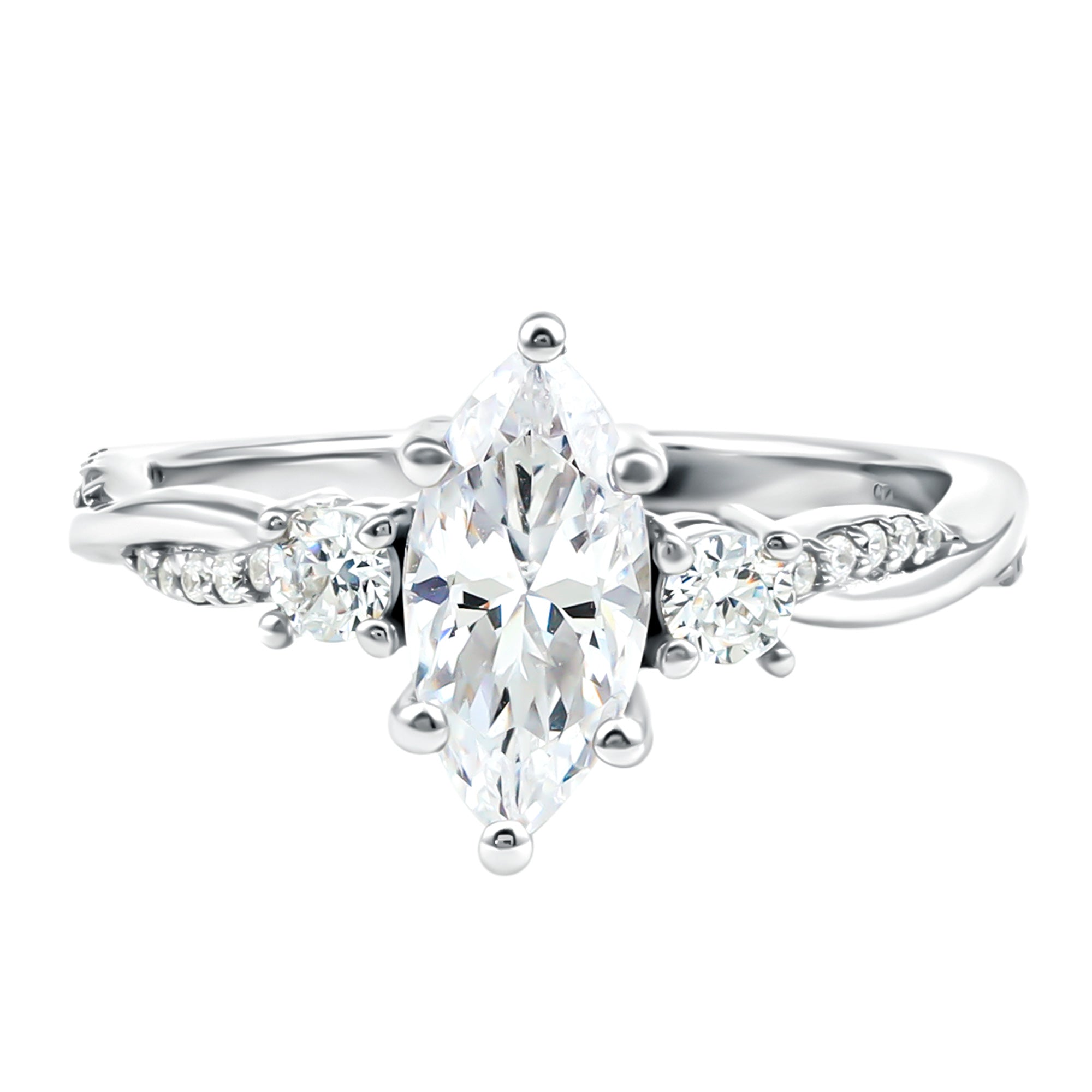 Rosec Jewels-Brilliant Cut Marquise Lab Grown Diamond Engagement Ring