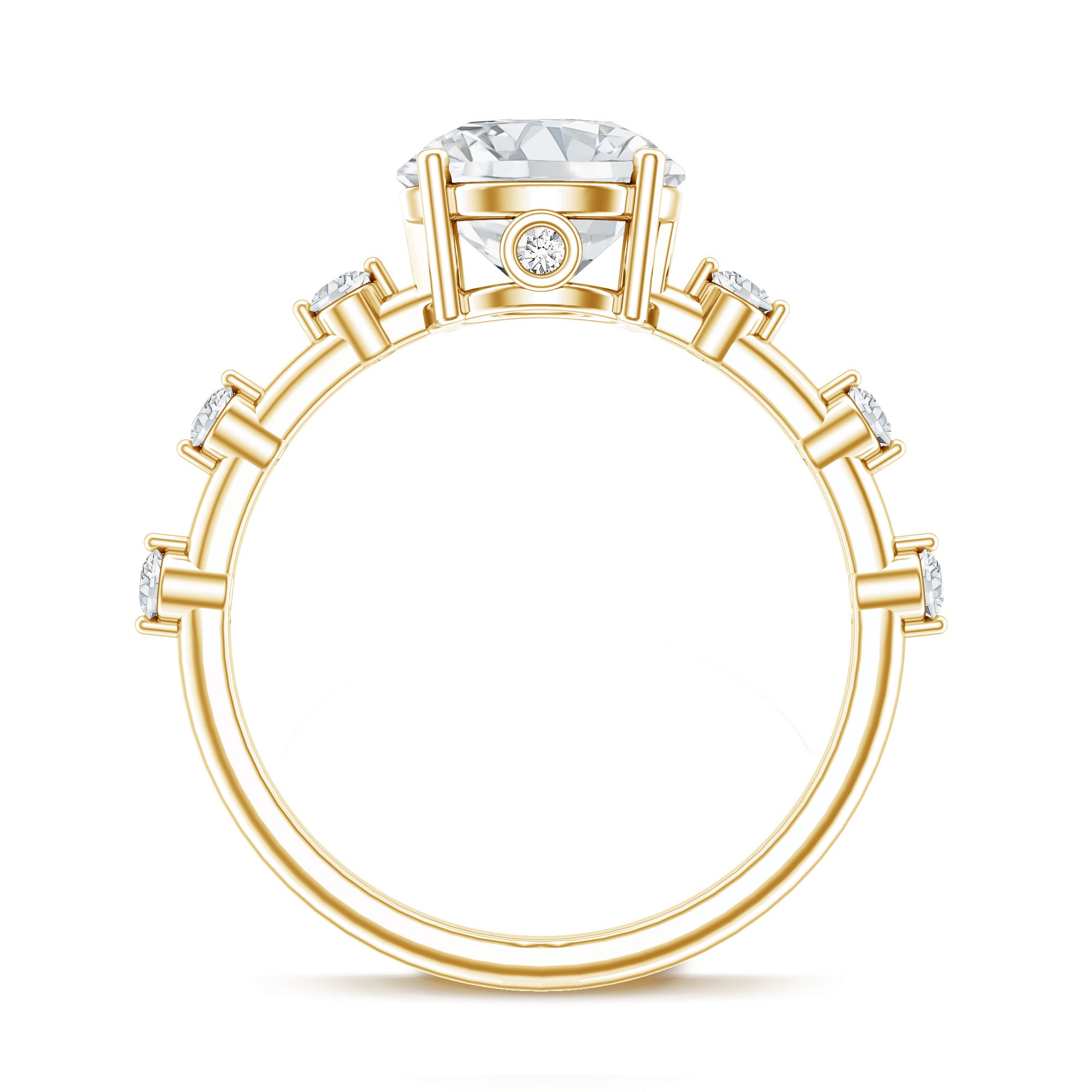 Rosec Jewels-3 CT Lab Grown Diamond Engagement Ring with IGI Certificate