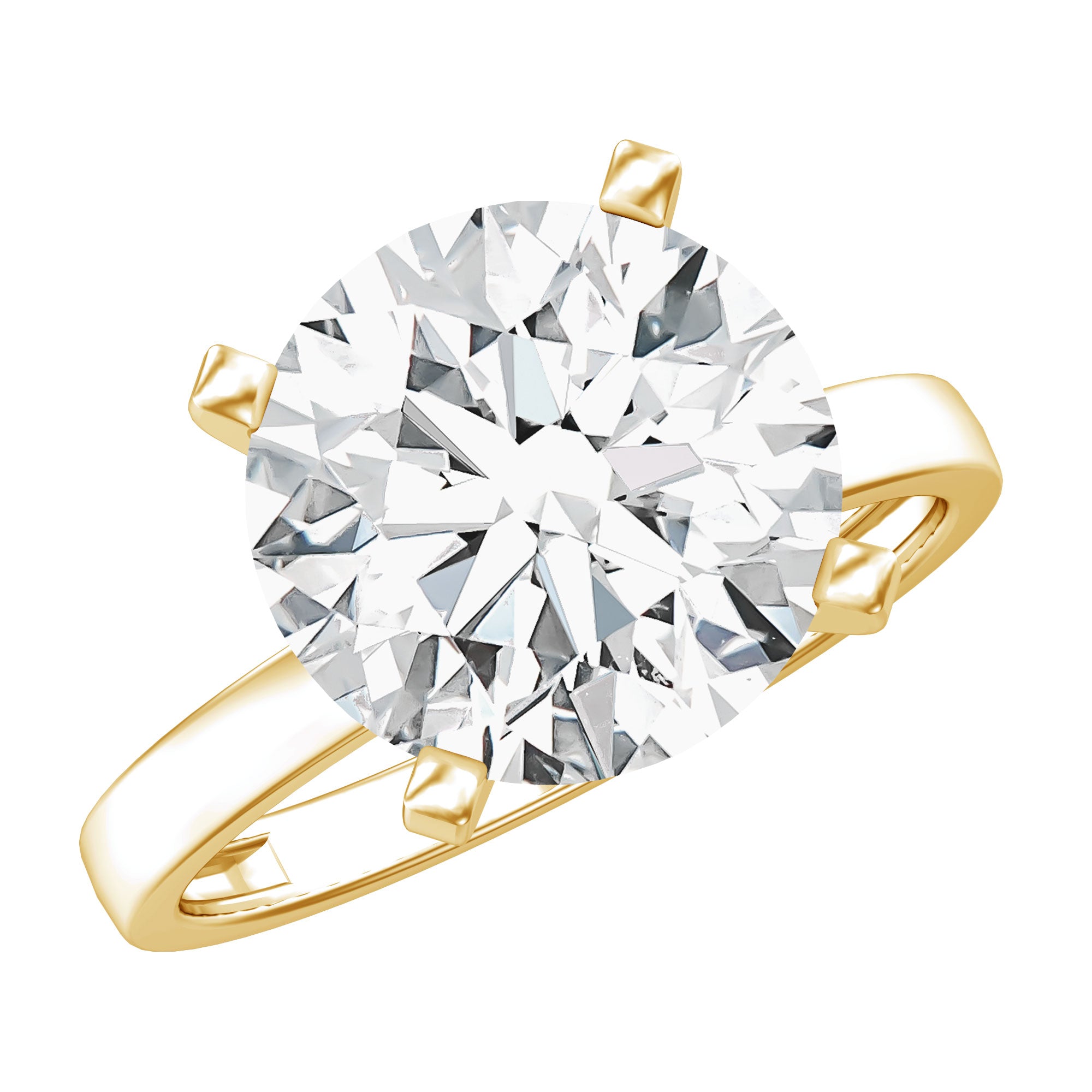 IGI Certified 5 CT Lab Grown Diamond Big Engagement Ring Lab - ( E-VS1 ) - Rosec Jewels