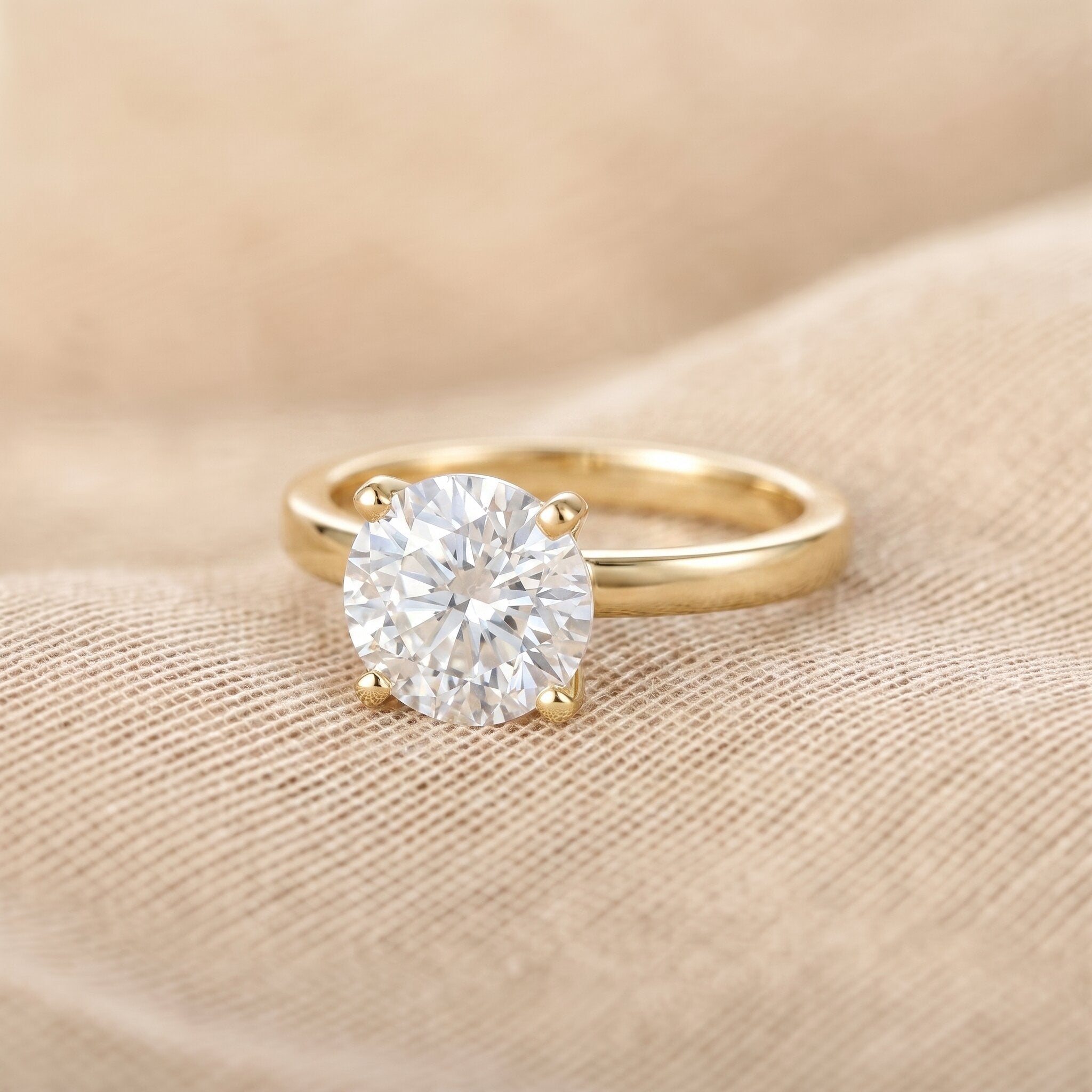 IGI Certified 5 CT Lab Grown Diamond Big Engagement Ring Lab - ( E-VS1 ) - Rosec Jewels